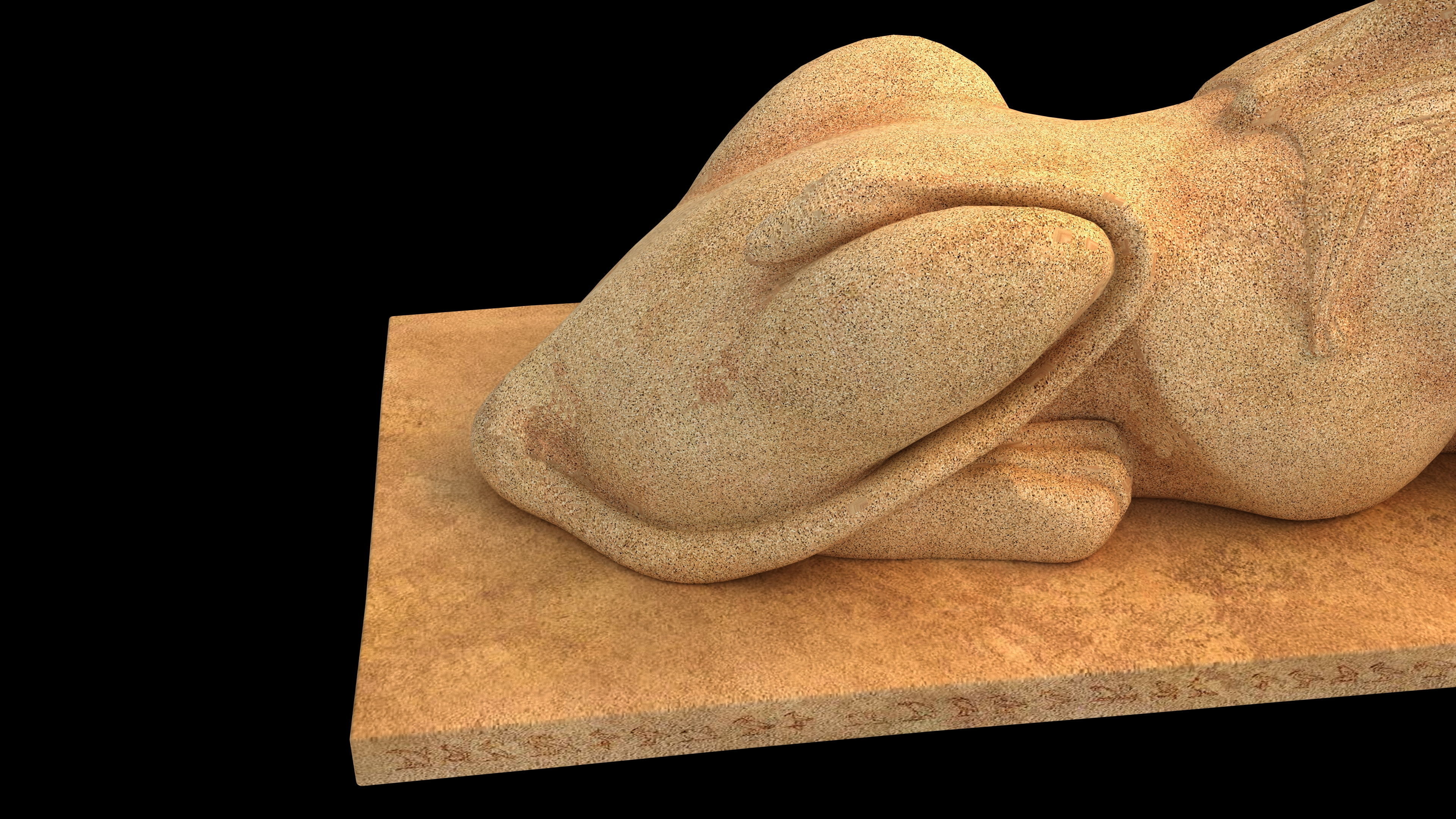 Ancient Egyptian Sphinx 4K Low-poly 3D model_8