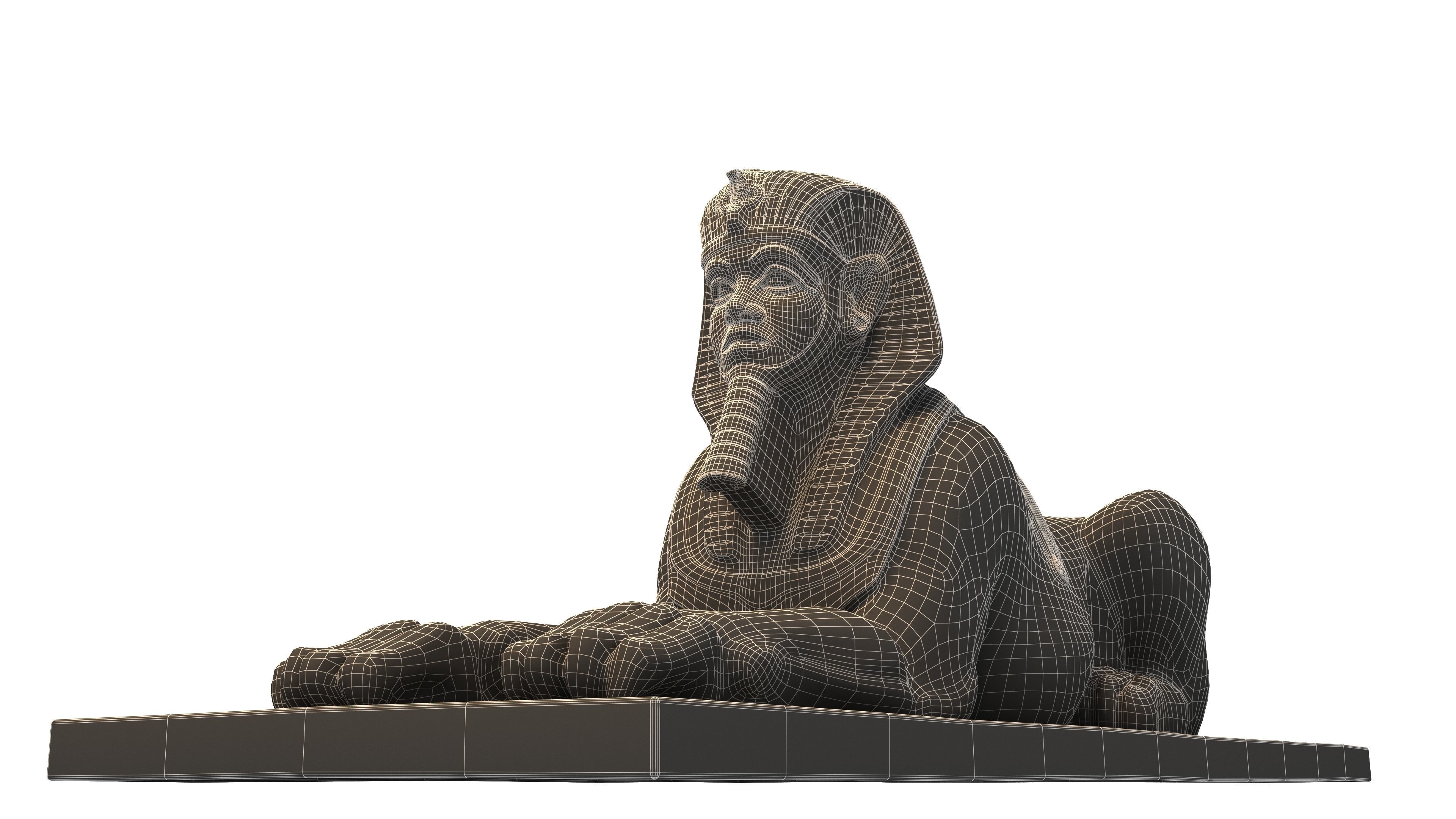 Ancient Egyptian Sphinx 4K Low-poly 3D model_20