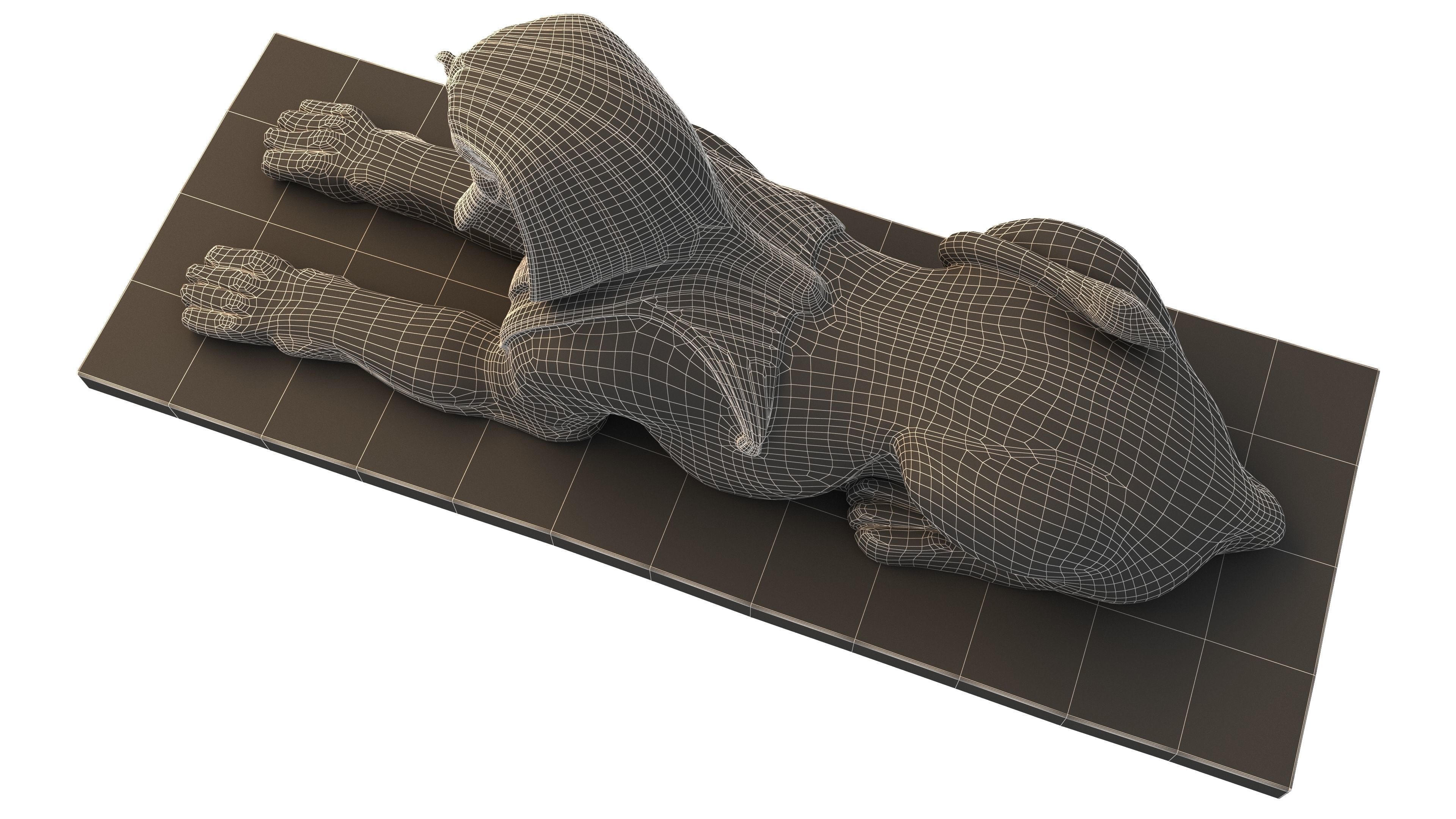 Ancient Egyptian Sphinx 4K Low-poly 3D model_21