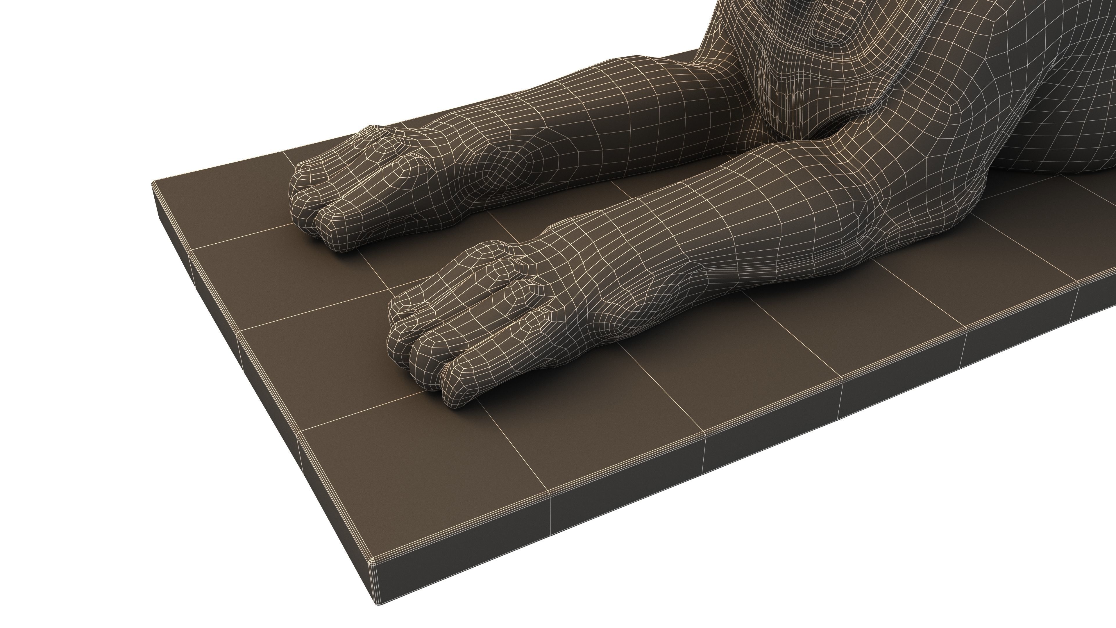 Ancient Egyptian Sphinx 4K Low-poly 3D model_15