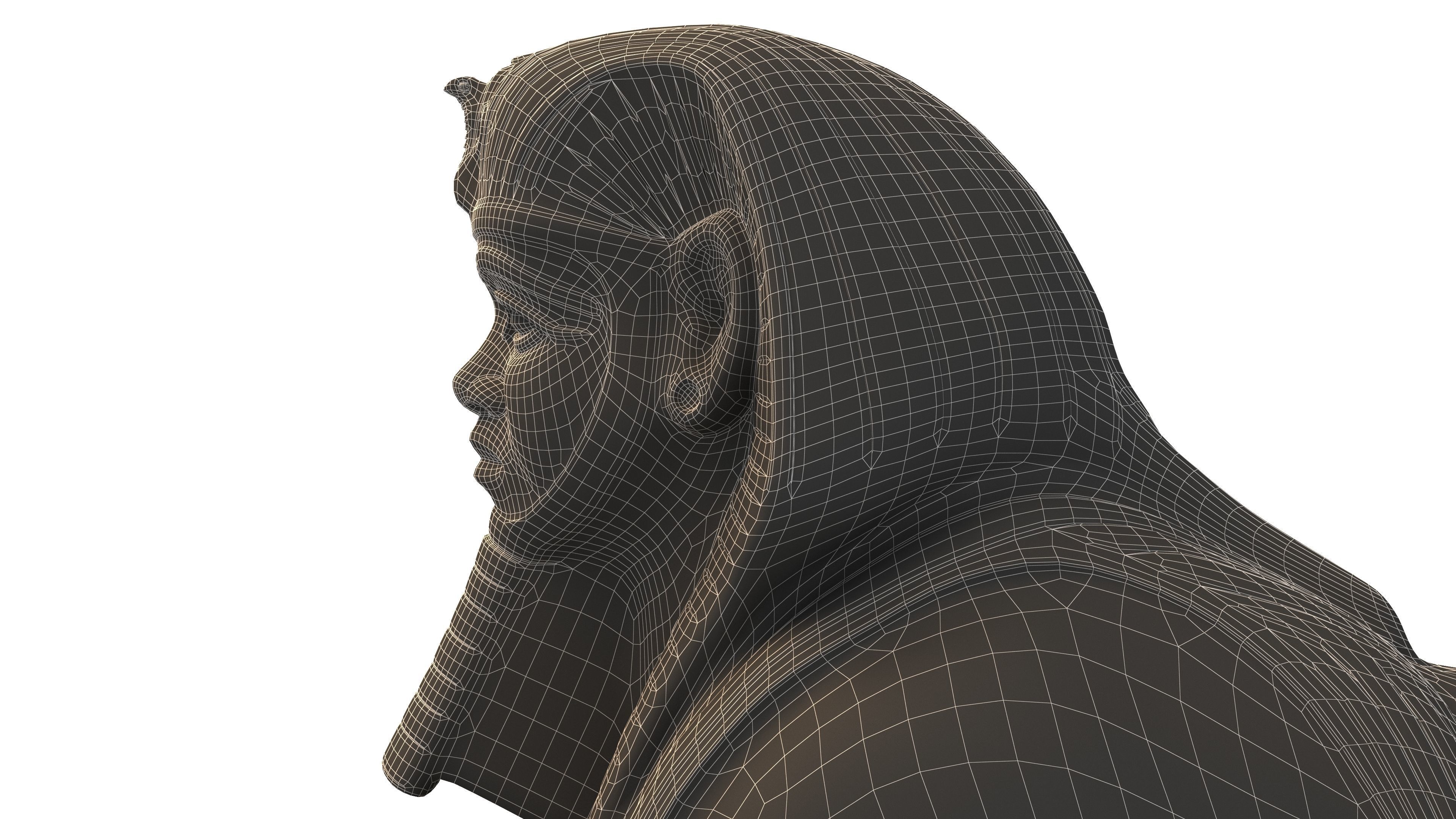 Ancient Egyptian Sphinx 4K Low-poly 3D model_18