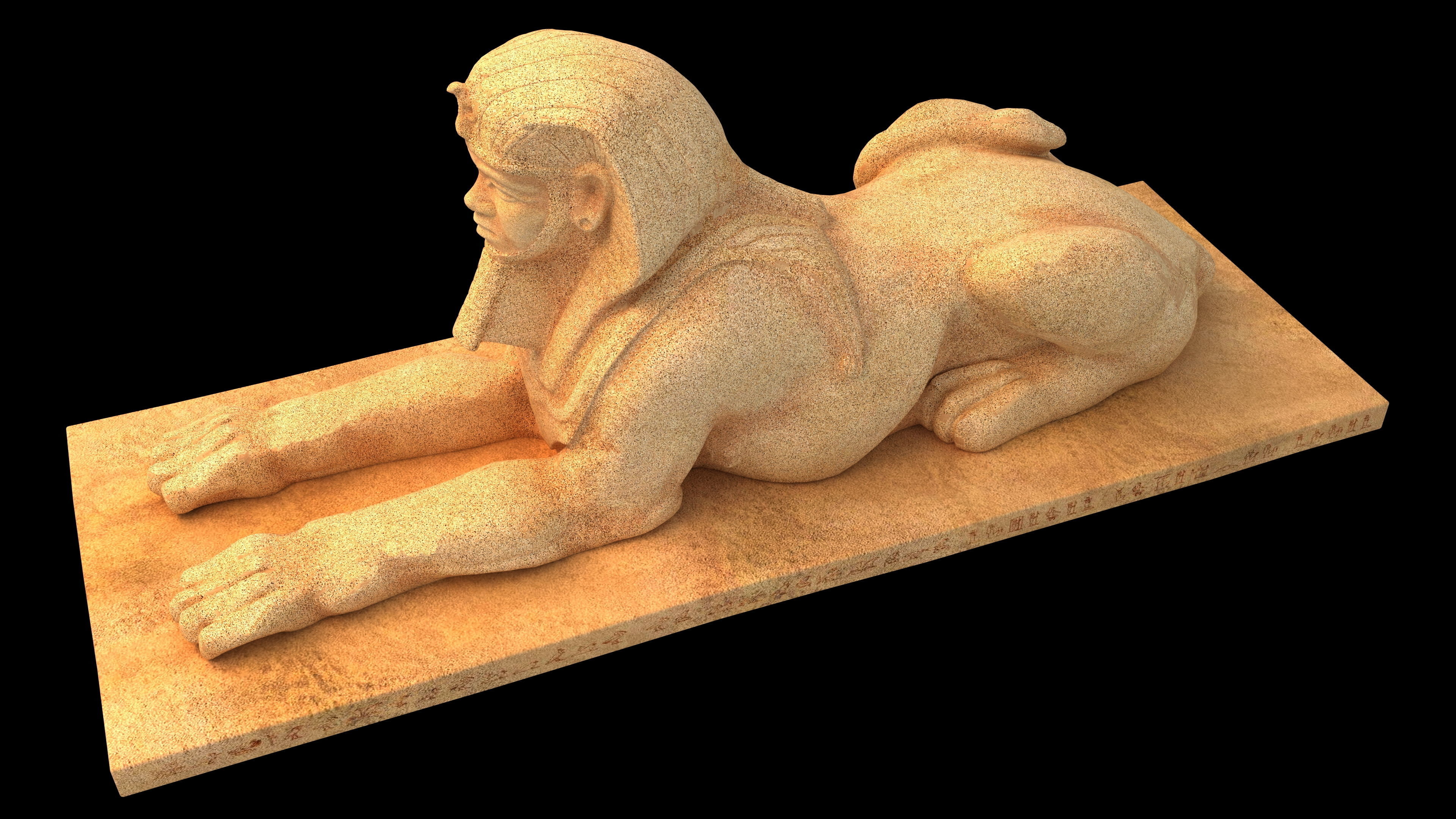 Ancient Egyptian Sphinx 4K Low-poly 3D model_3