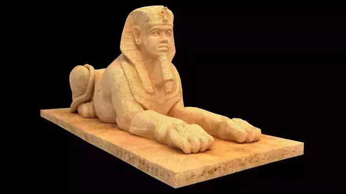 Ancient Egyptian Sphinx 4K Low-poly 3D model