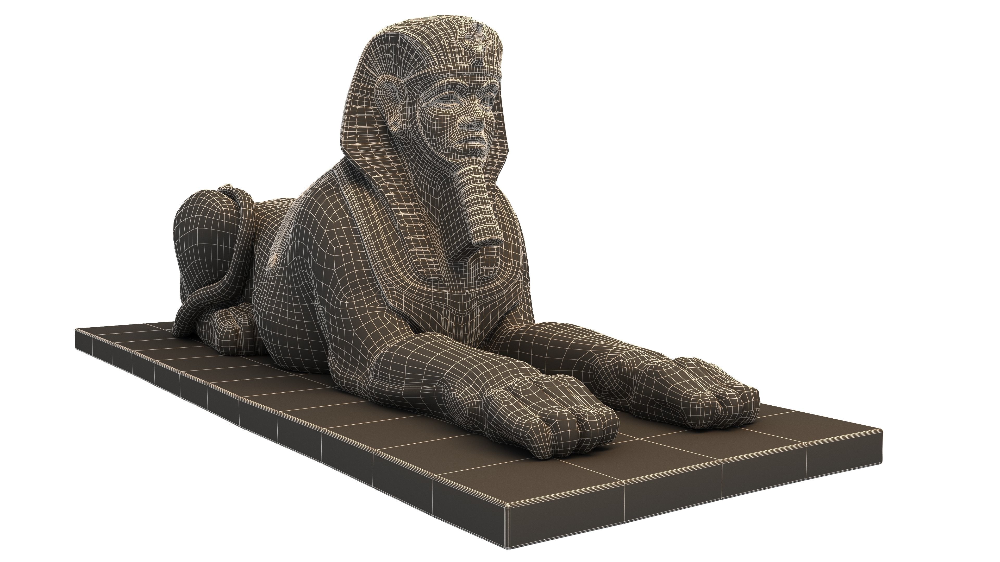 Ancient Egyptian Sphinx 4K Low-poly 3D model_17