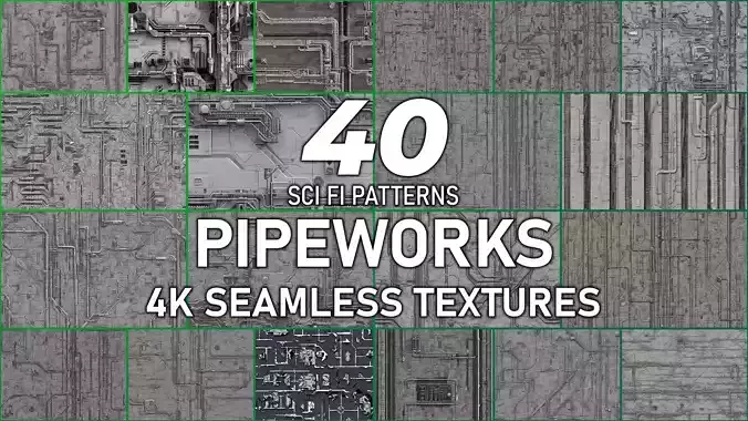 40 Seamless Sci-fi Patterns - PIPEWORKS