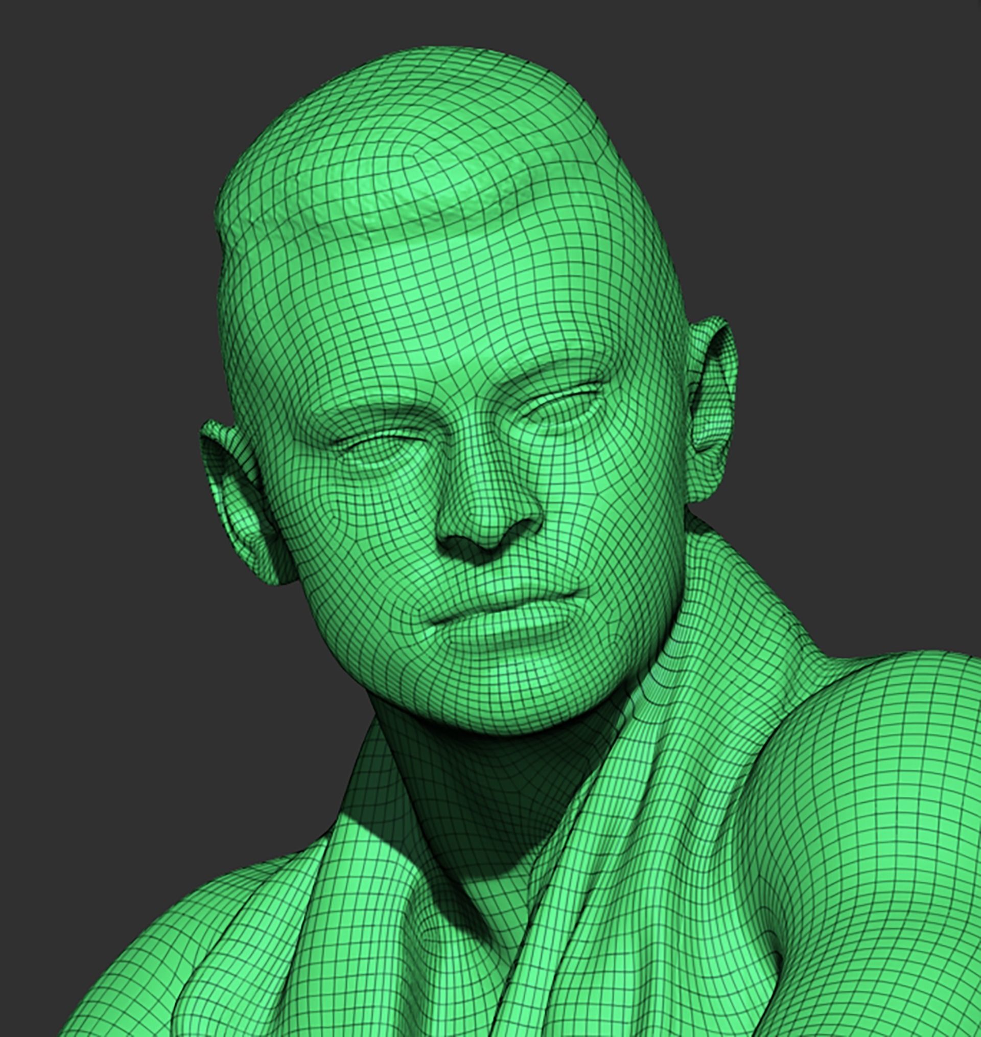 Handsome man sitting in locker room 421 Low-poly 3D model_8