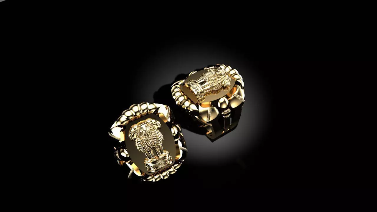 ashok chakr ring 3D print model