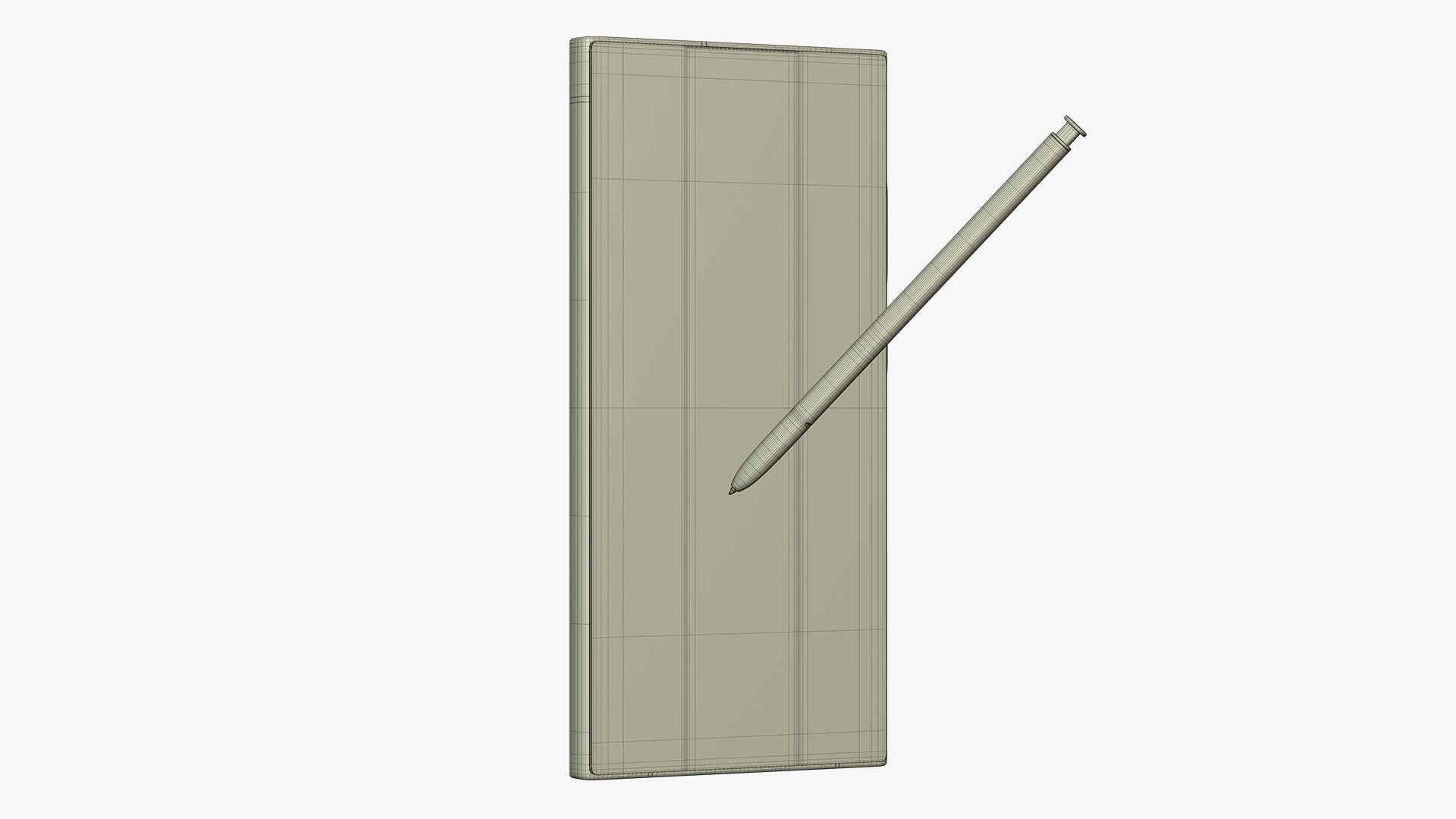 Samsung Galaxy S24 Ultra Titanium Yellow Low-poly 3D model_21