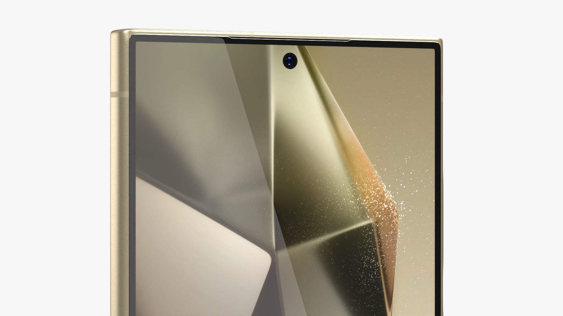 Samsung Galaxy S24 Ultra Titanium Yellow Low-poly 3D model_9