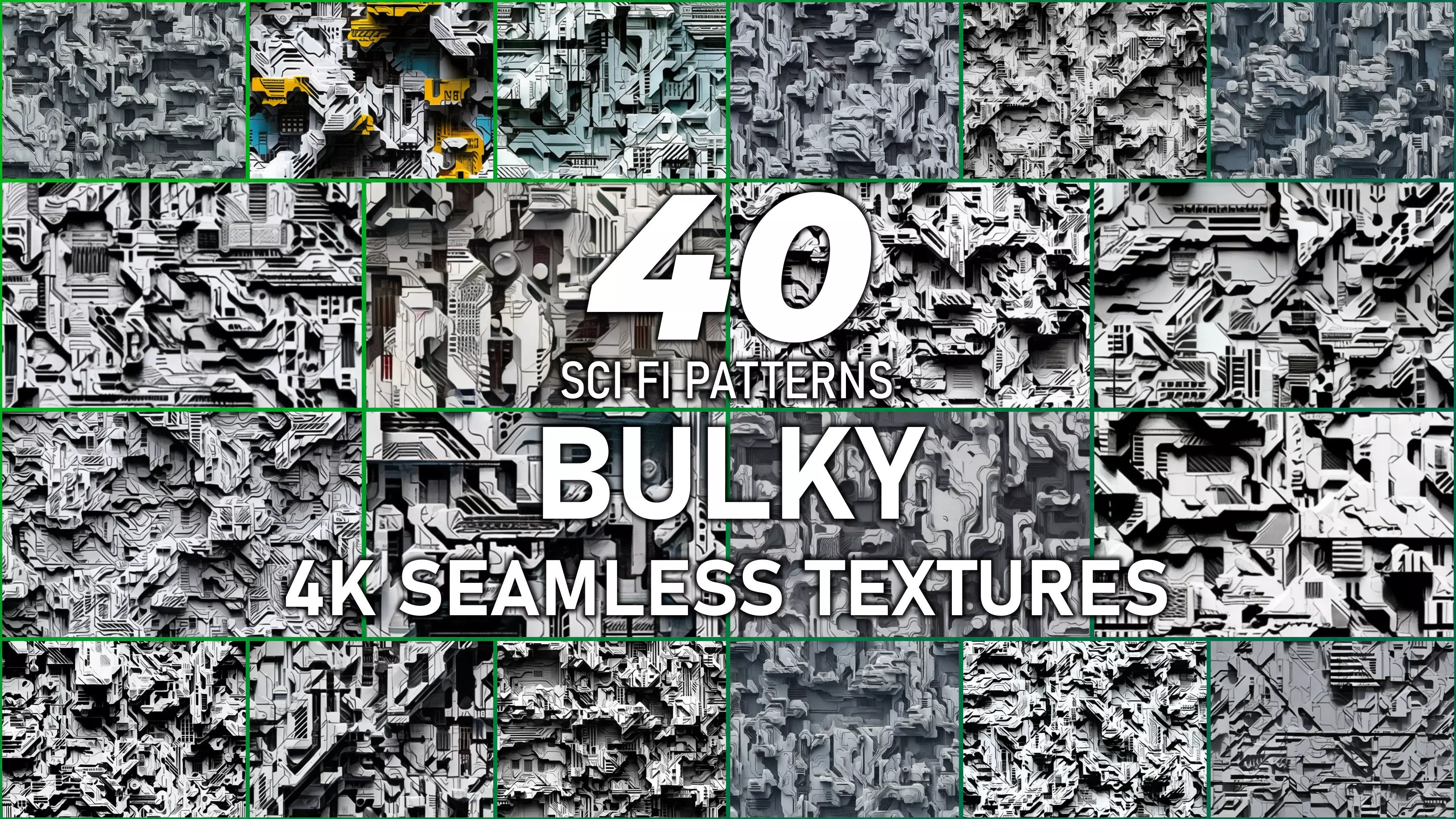 40 Seamless Sci-fi Patterns - BULKY Texture_0