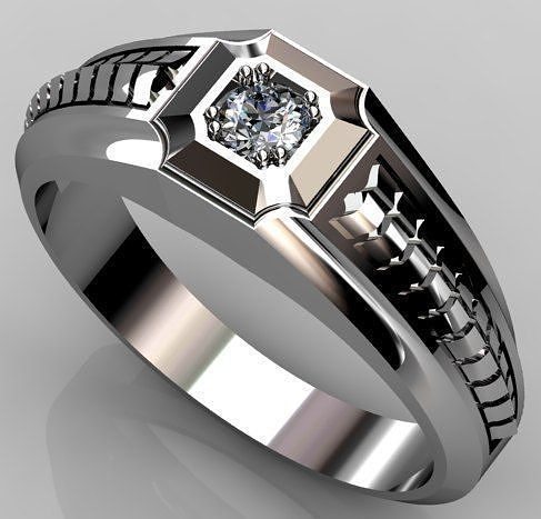 man diamond ring 3D print model