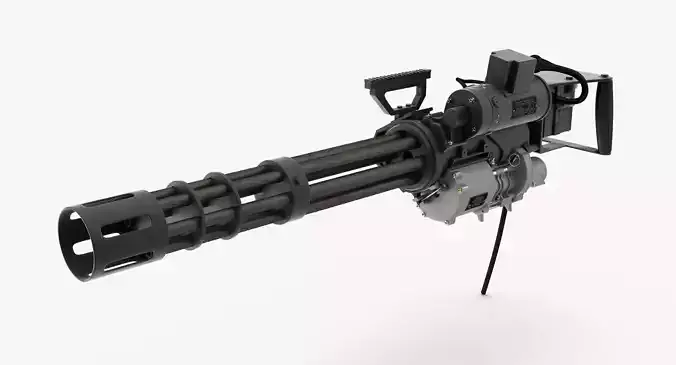 M134 Minigun Clean Low-poly 3D model