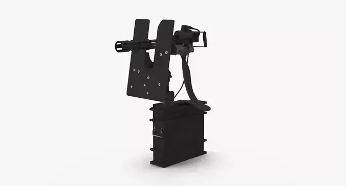 Minigun M134 Dirt Low-poly 3D model