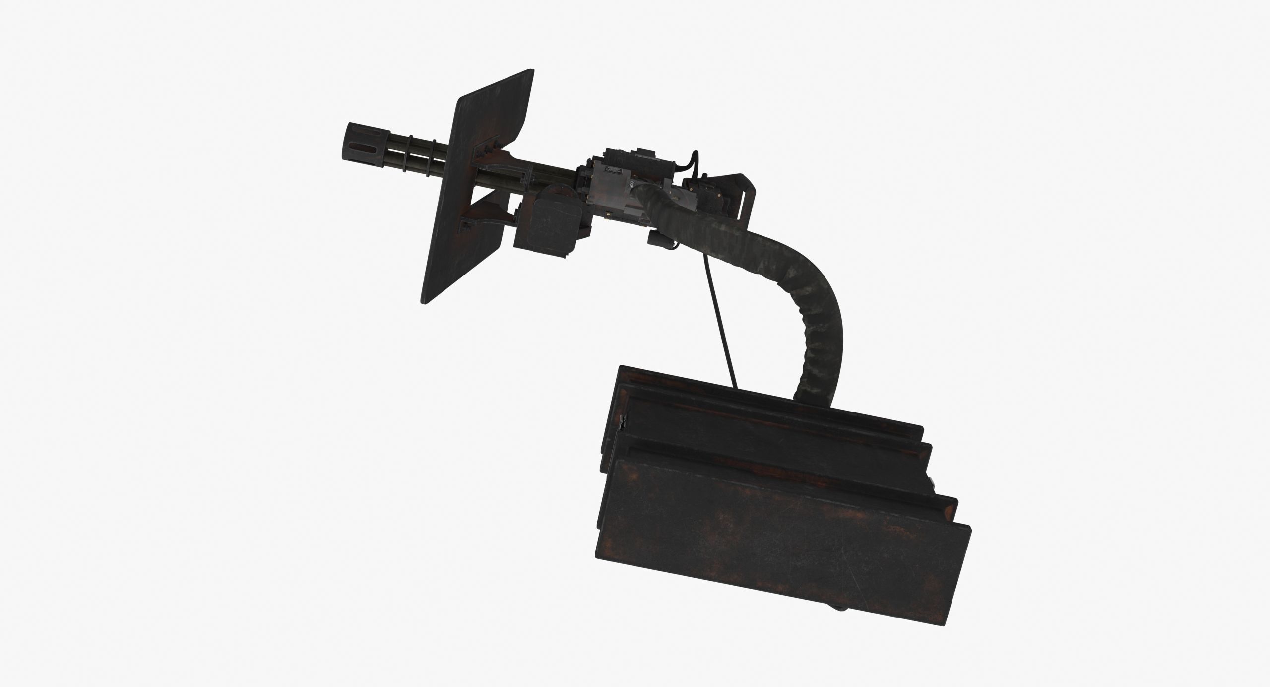 Minigun M134 Dirt Low-poly 3D model_24