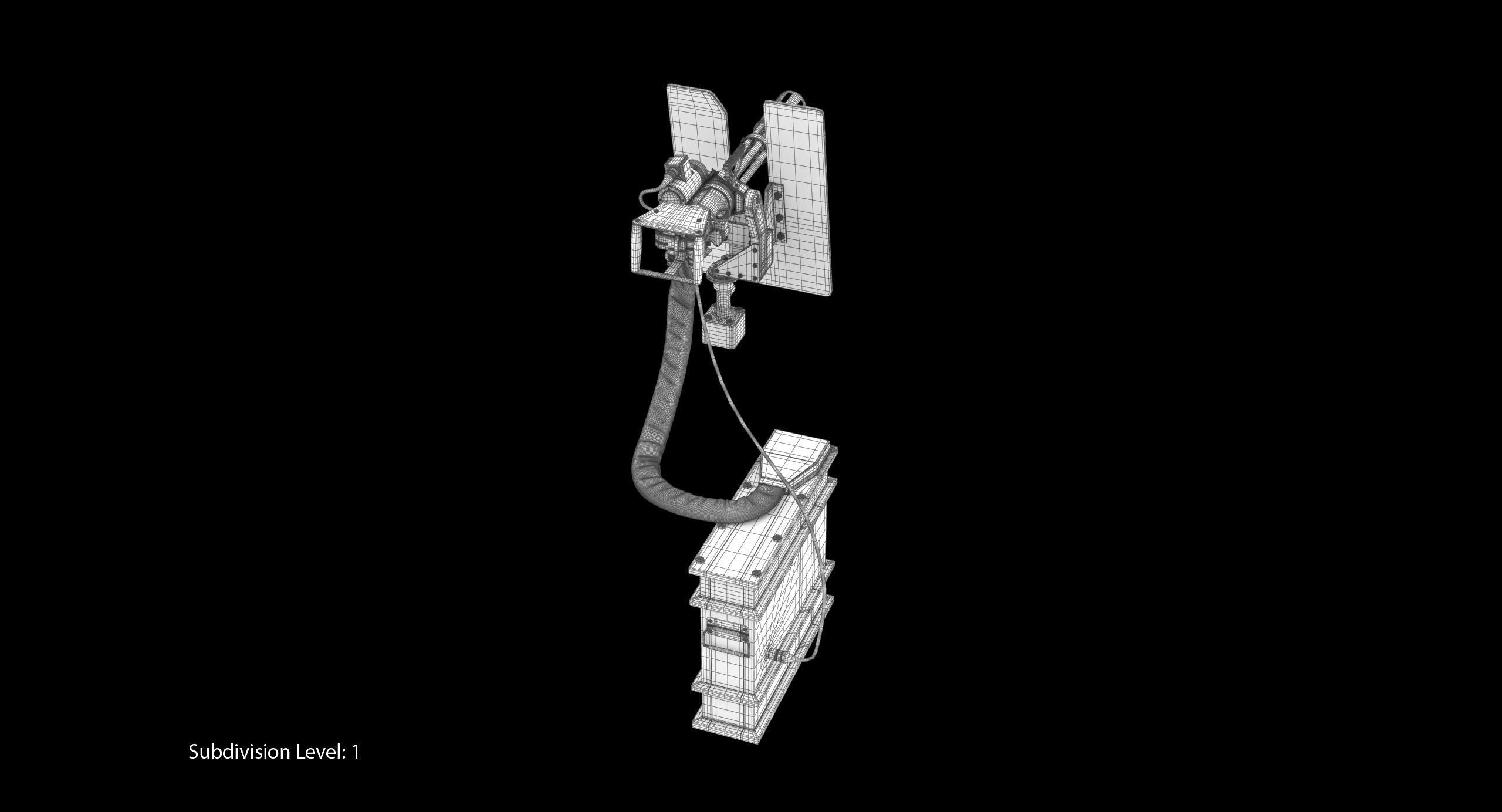 Minigun M134 Dirt Low-poly 3D model_11