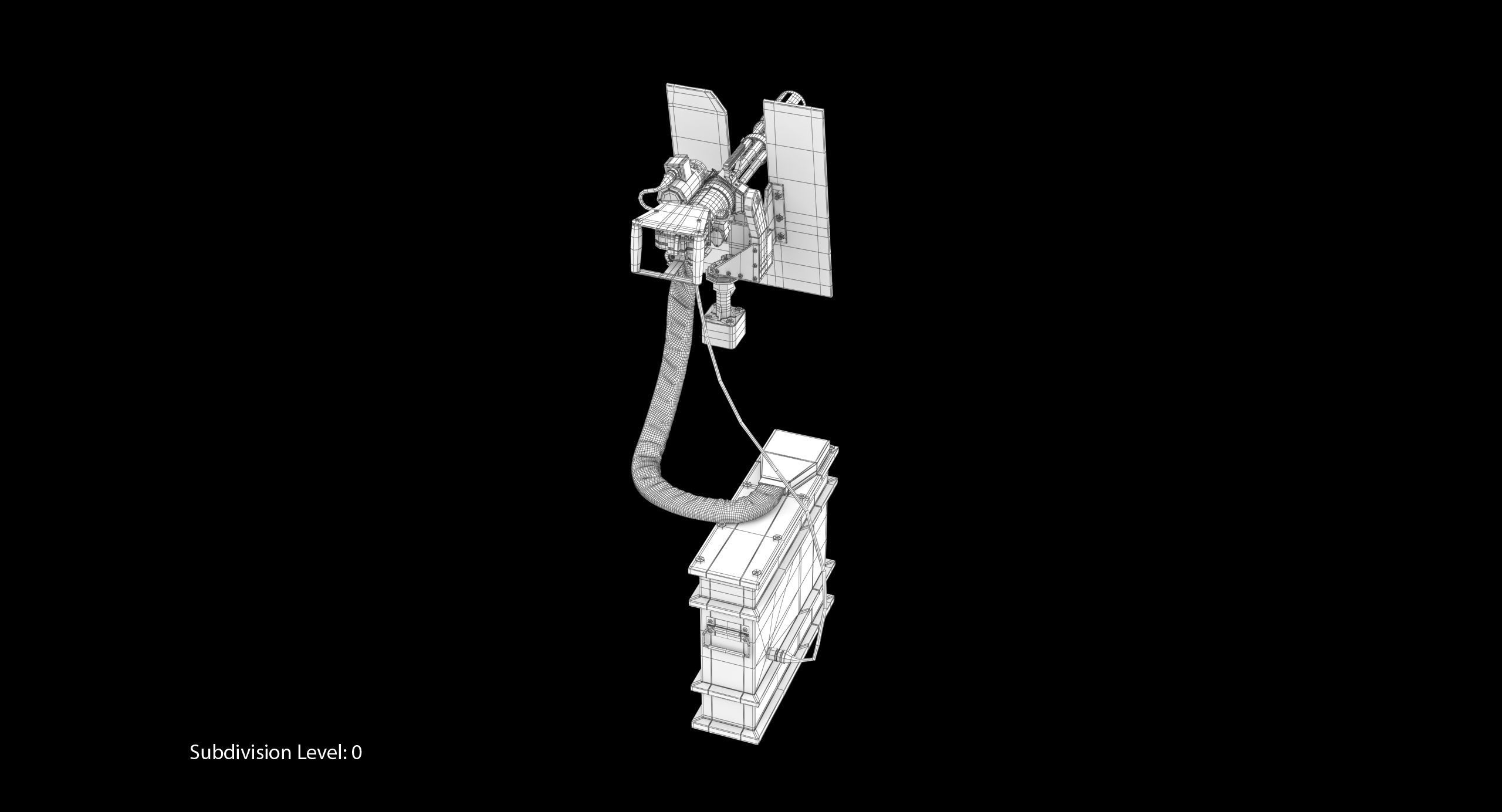 Minigun M134 Dirt Low-poly 3D model_10