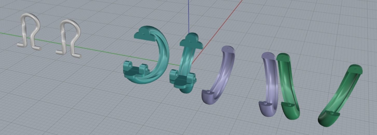Earrings in different colors 3D print model_13