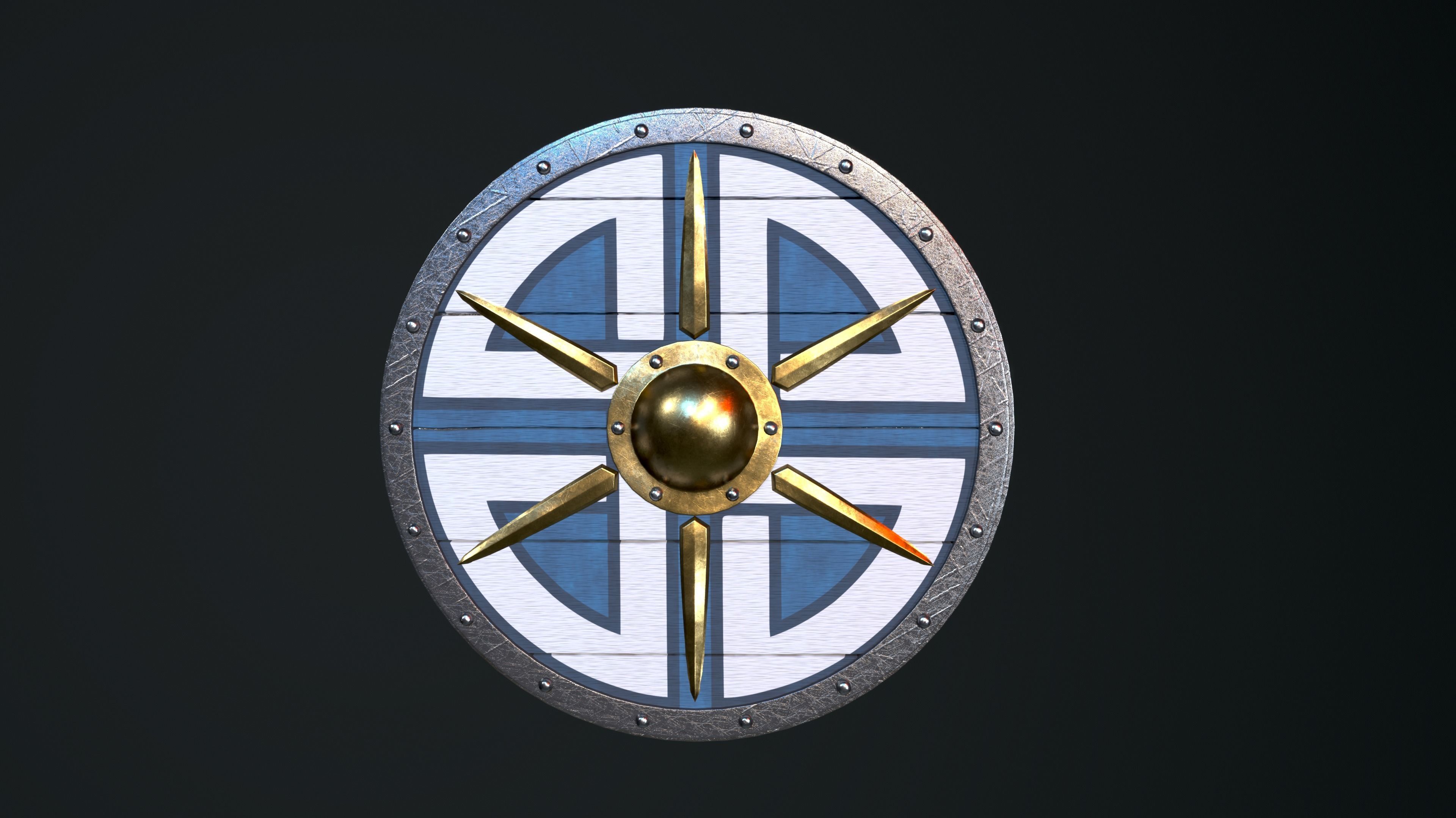Viking Shield Free 3D model_5