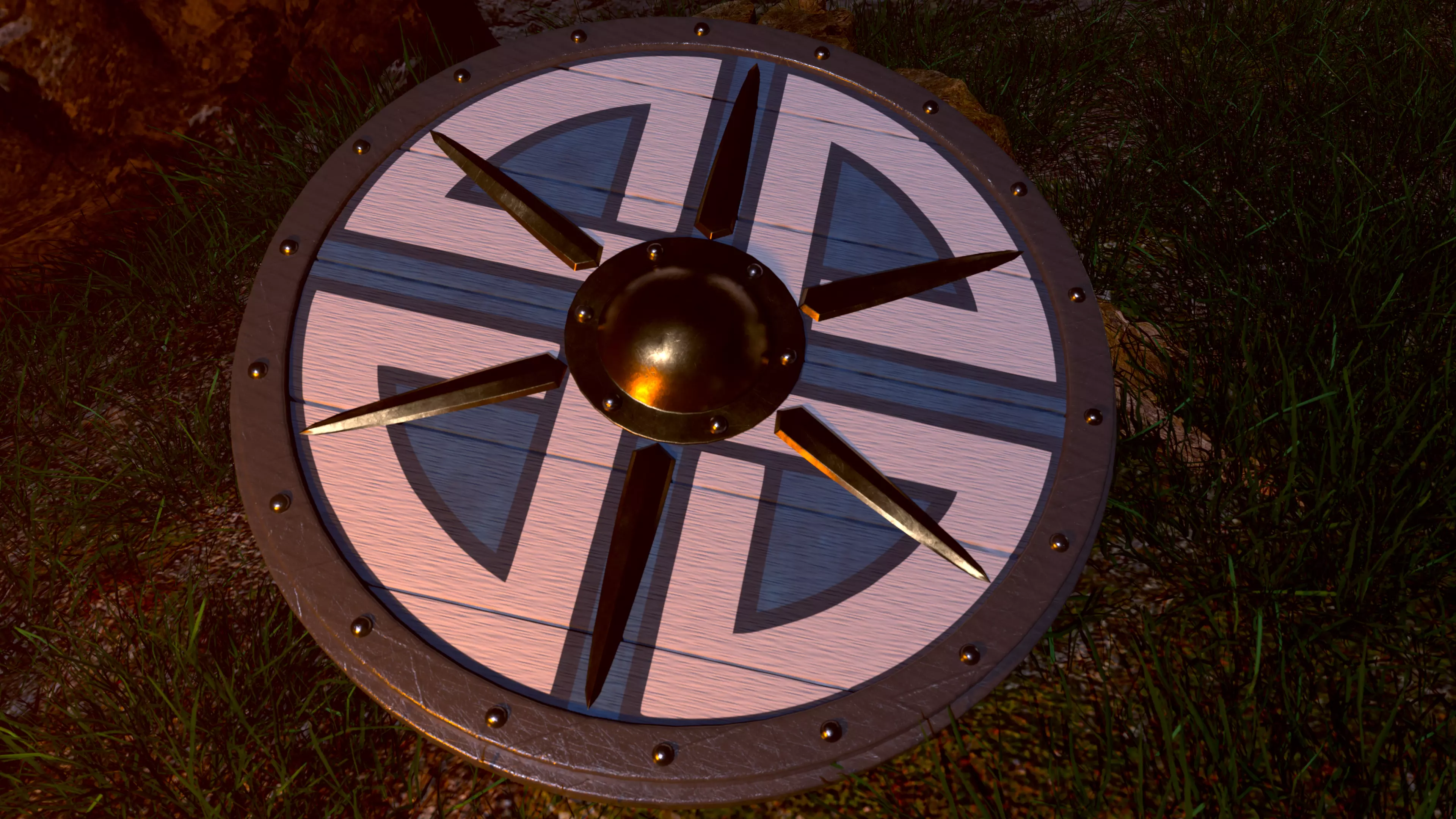 Viking Shield Free 3D model_0