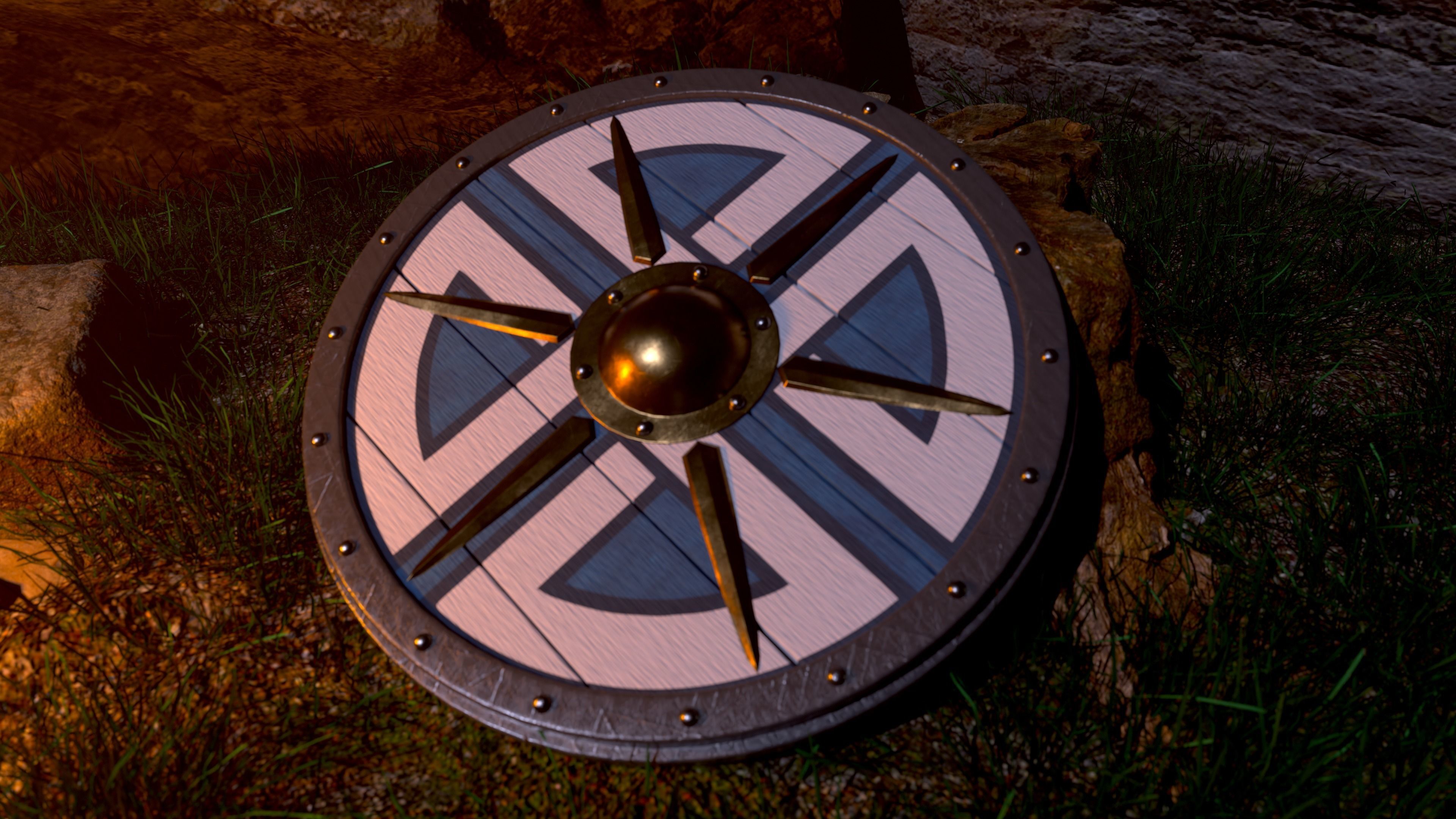 Viking Shield Free 3D model_3