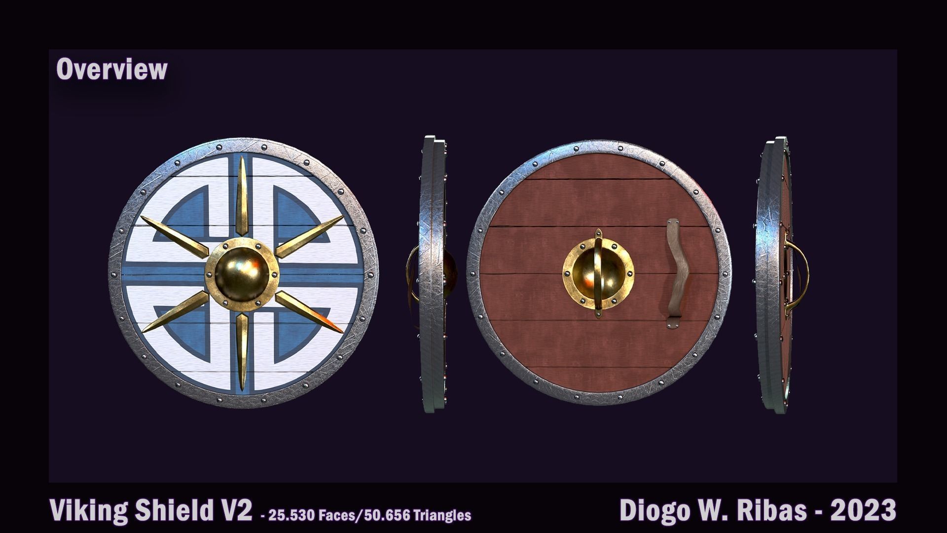 Viking Shield Free 3D model_14
