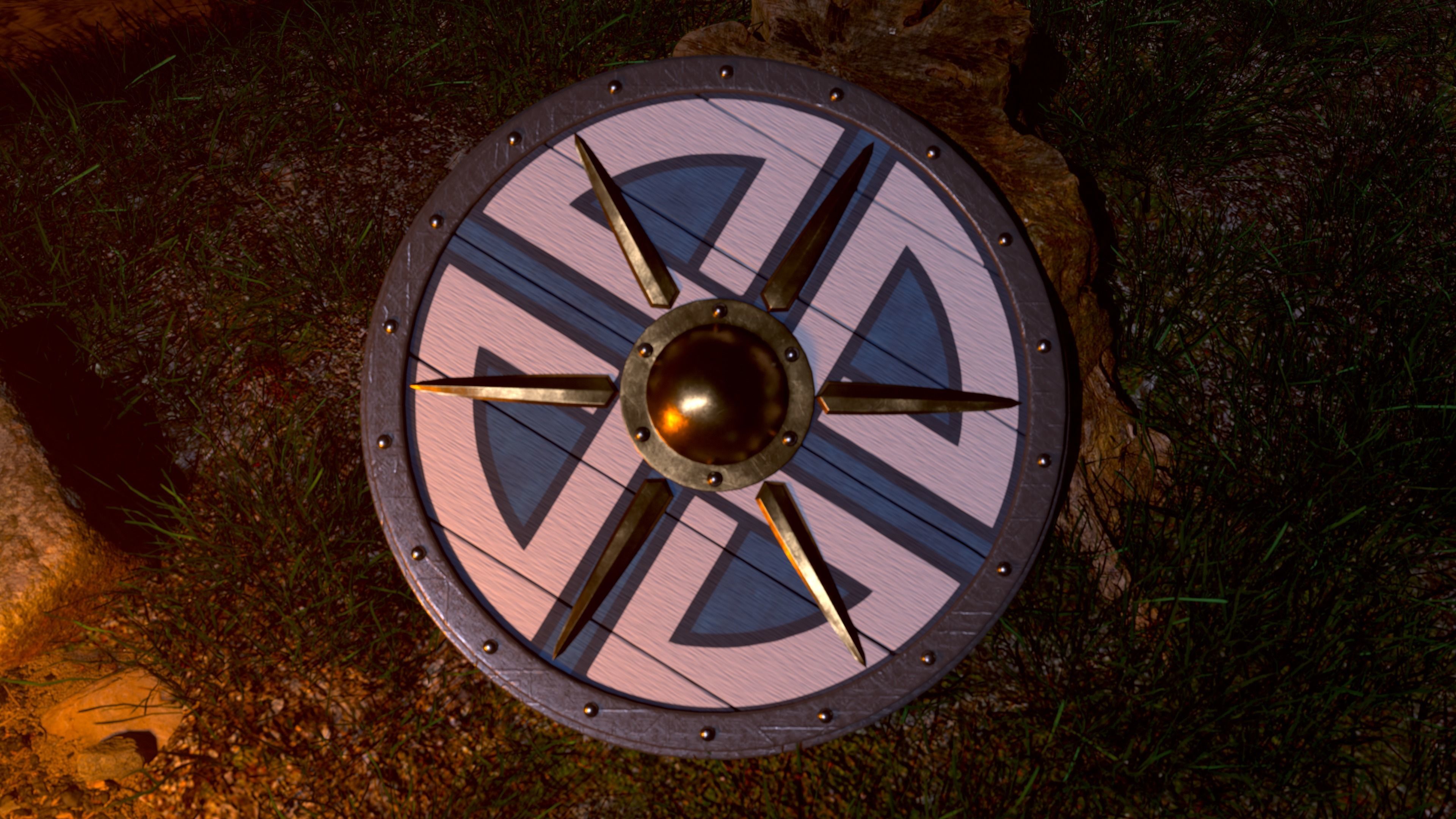 Viking Shield Free 3D model_4