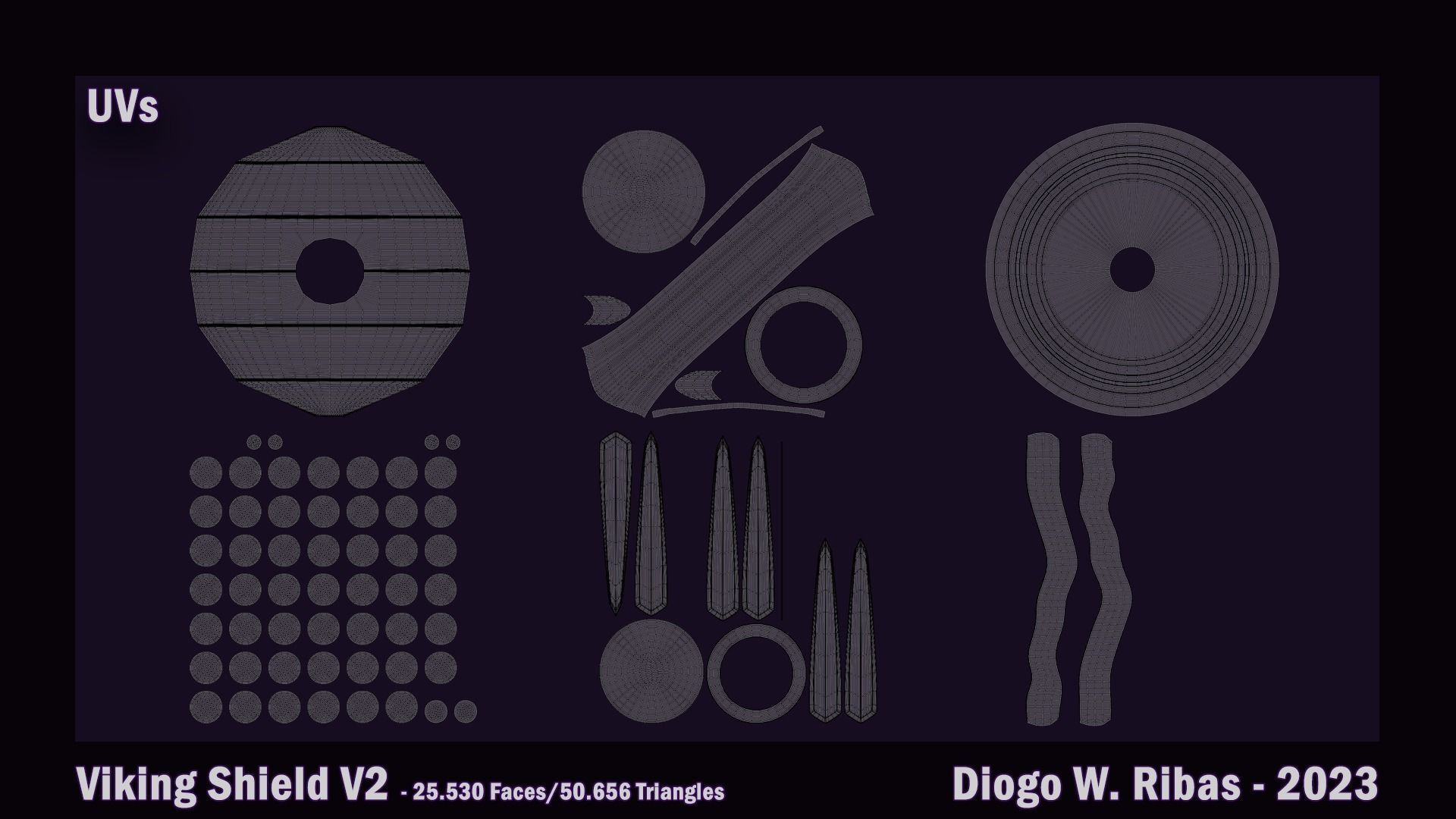 Viking Shield Free 3D model_15