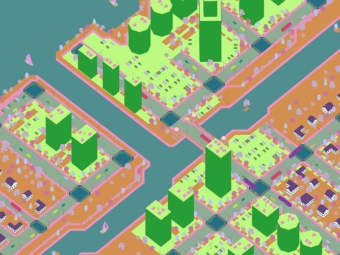Simple Poly Urban Downtown - Low Poly Assets Low-poly 3D model 7