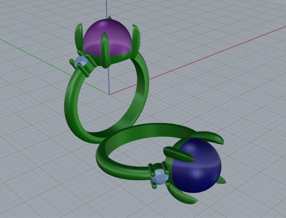 2 ring 3D print model_8