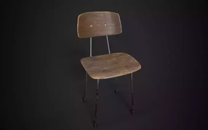 Chair with metal legs