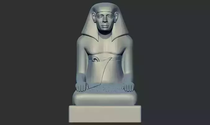 Egyptian Pharaoh Noble Gebu Statue 3D Printed model