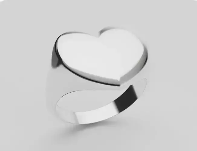  Woman Ring heart love 3d print