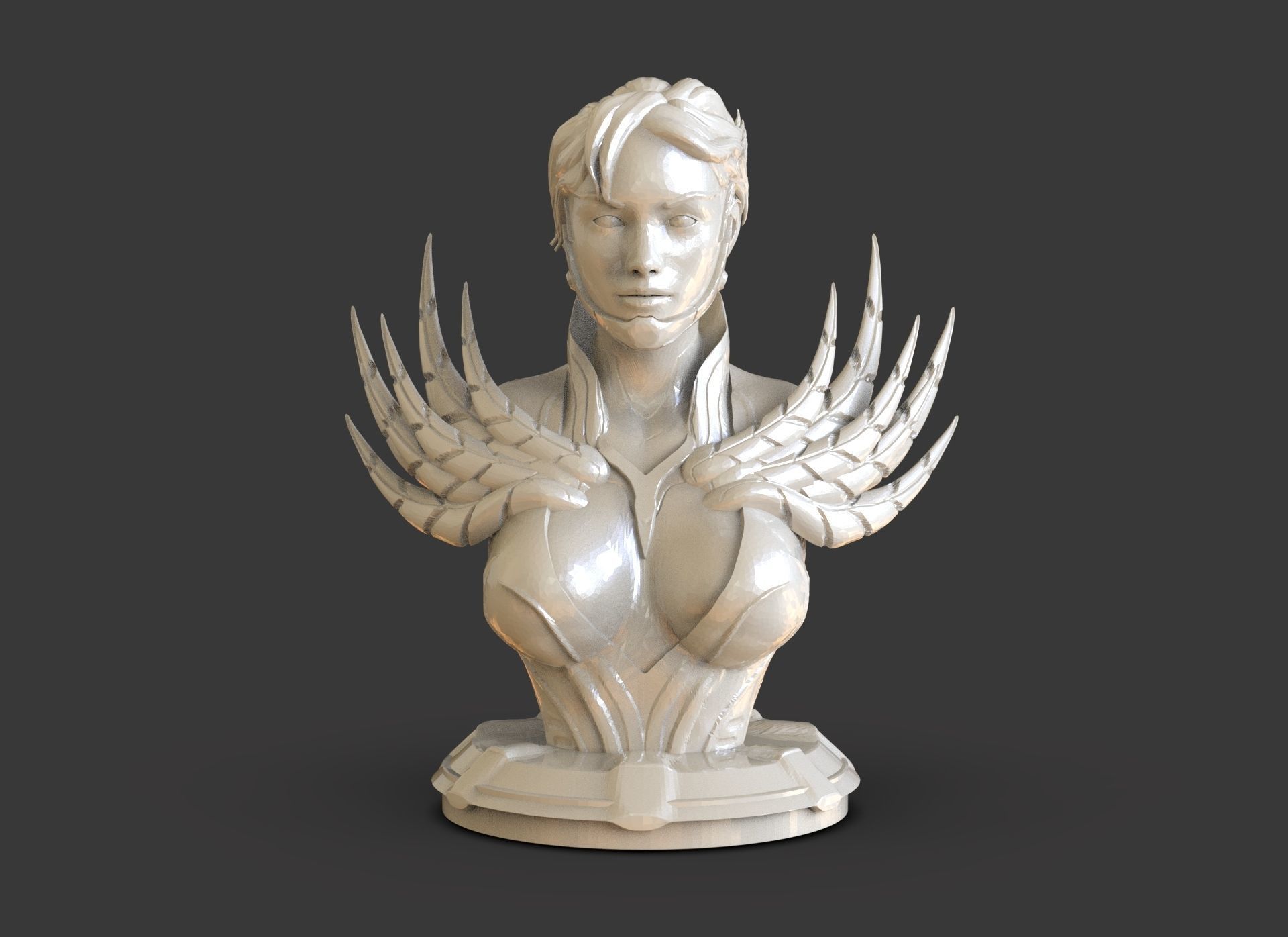 Fiction Woman Bust 3D print model_2