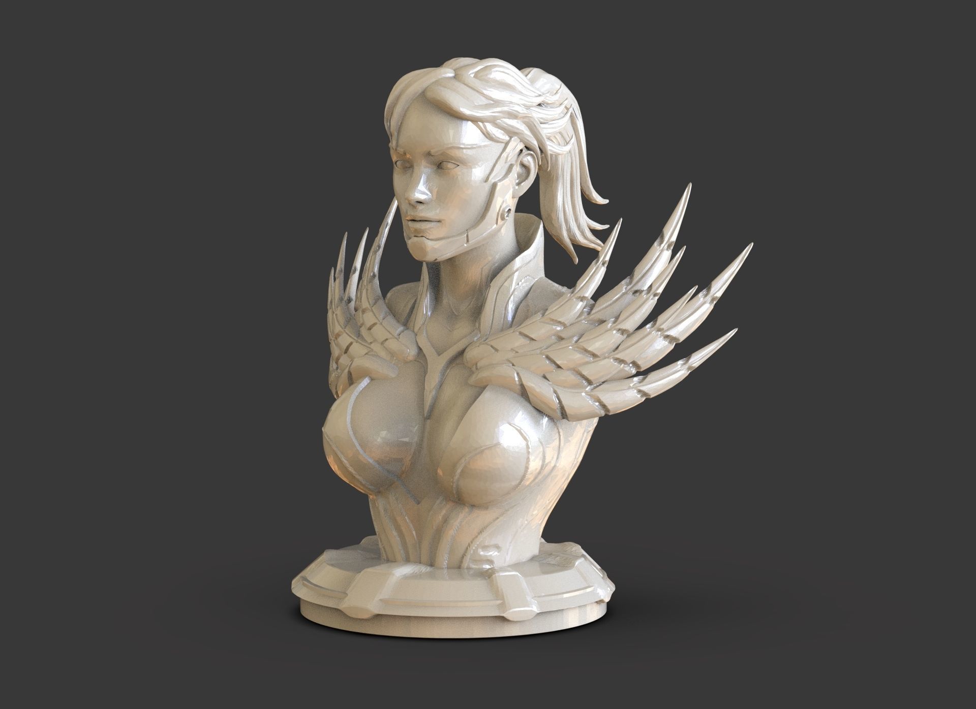 Fiction Woman Bust 3D print model_1