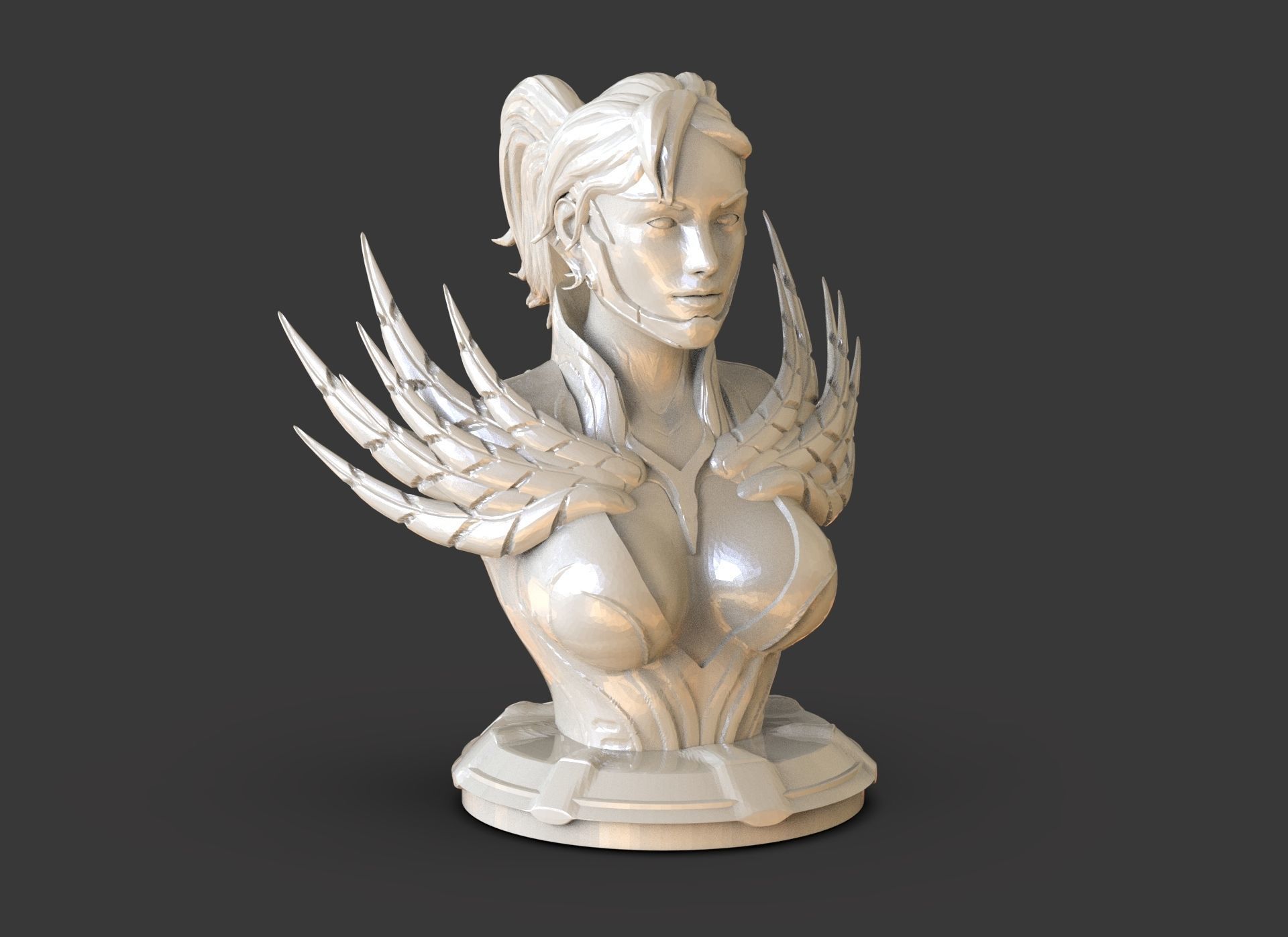 Fiction Woman Bust 3D print model_3