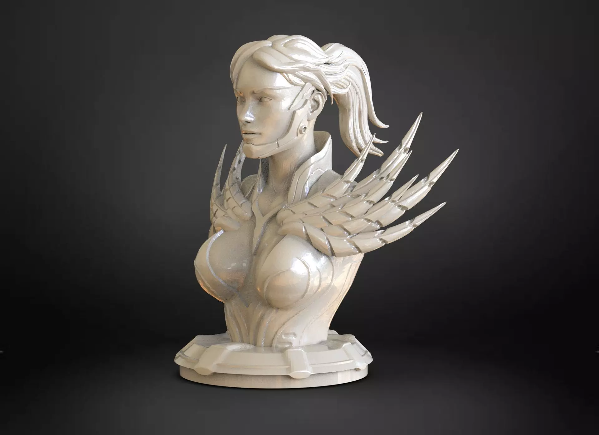 Fiction Woman Bust 3D print model_0