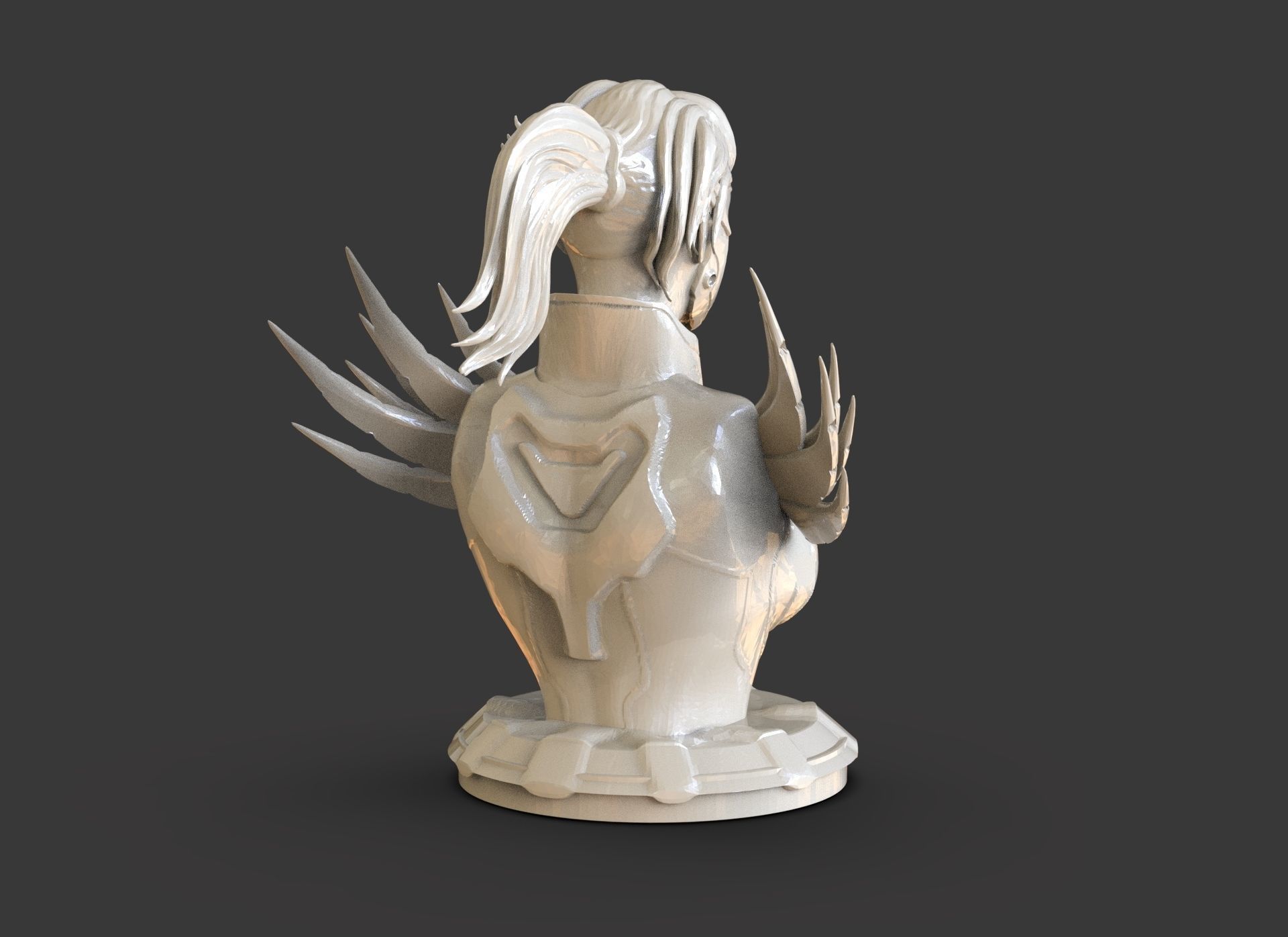 Fiction Woman Bust 3D print model_4