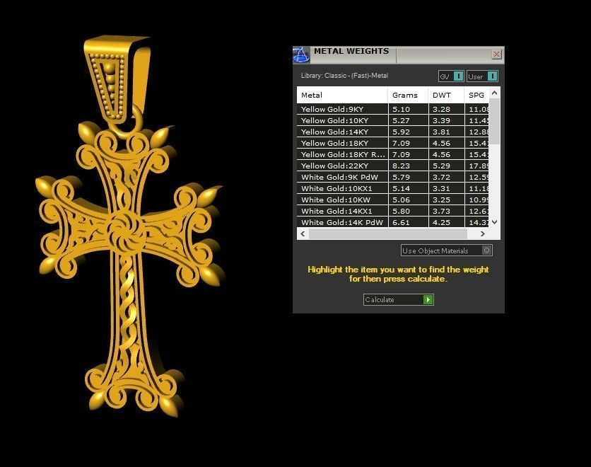 Armenian cross pendant 3D print model_12