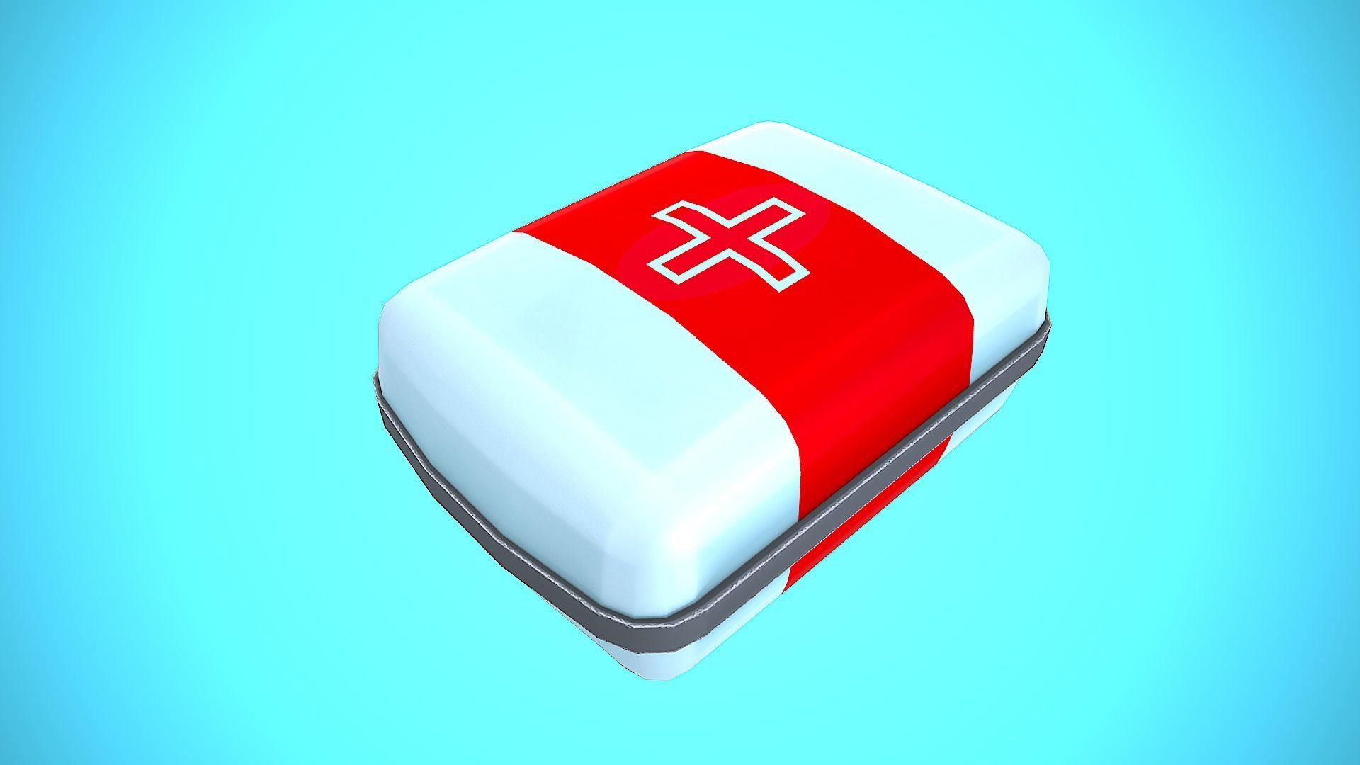 MEDKIT MEDICAL KIT CARTOON STYLIZED Low-poly 3D model_8