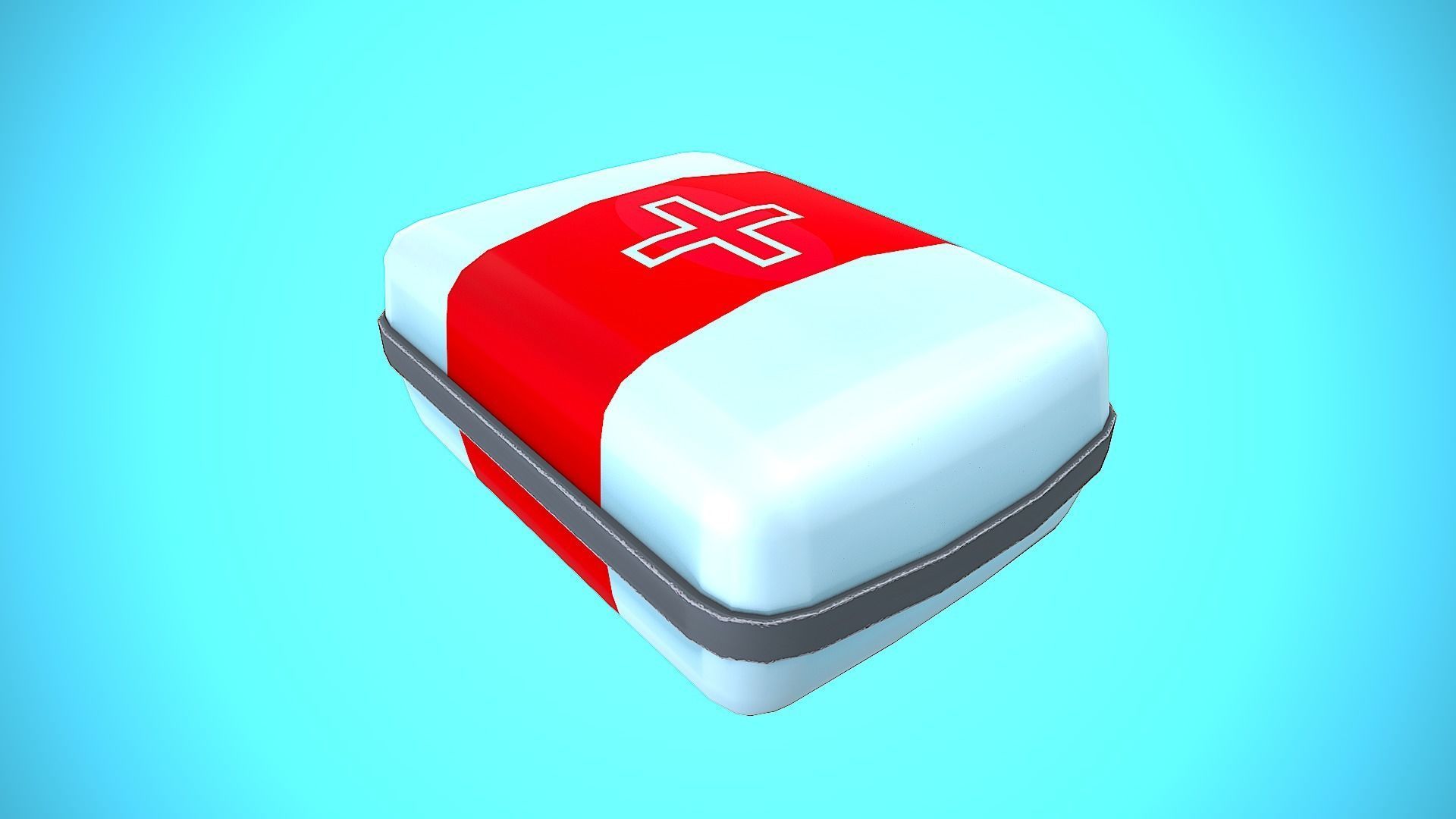 MEDKIT MEDICAL KIT CARTOON STYLIZED Low-poly 3D model_10