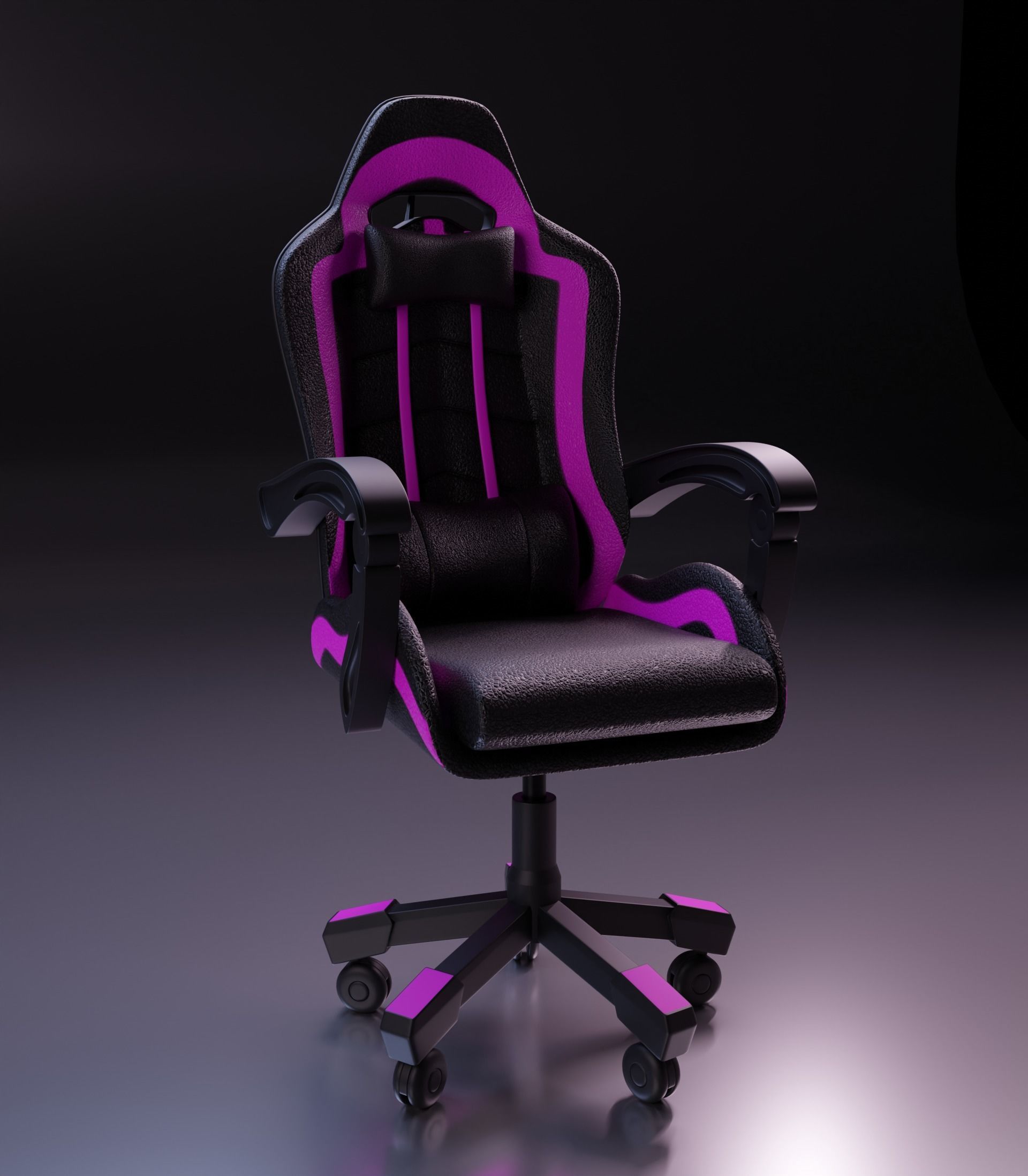 Gaming Chair 3D model_3