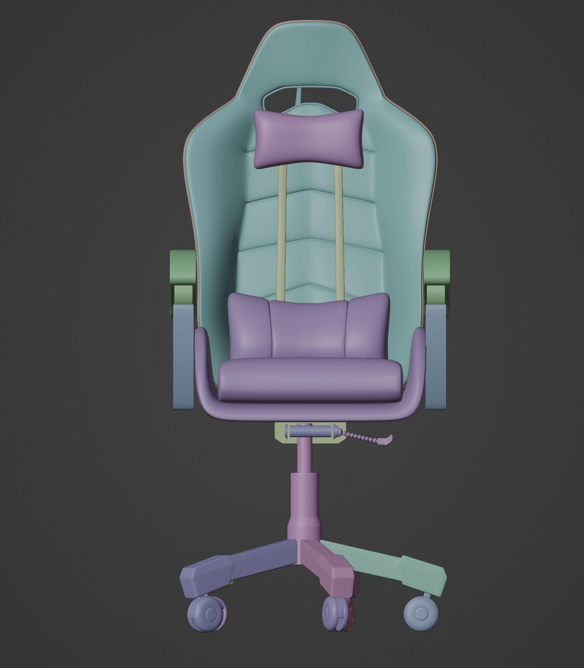 Gaming Chair 3D model_4