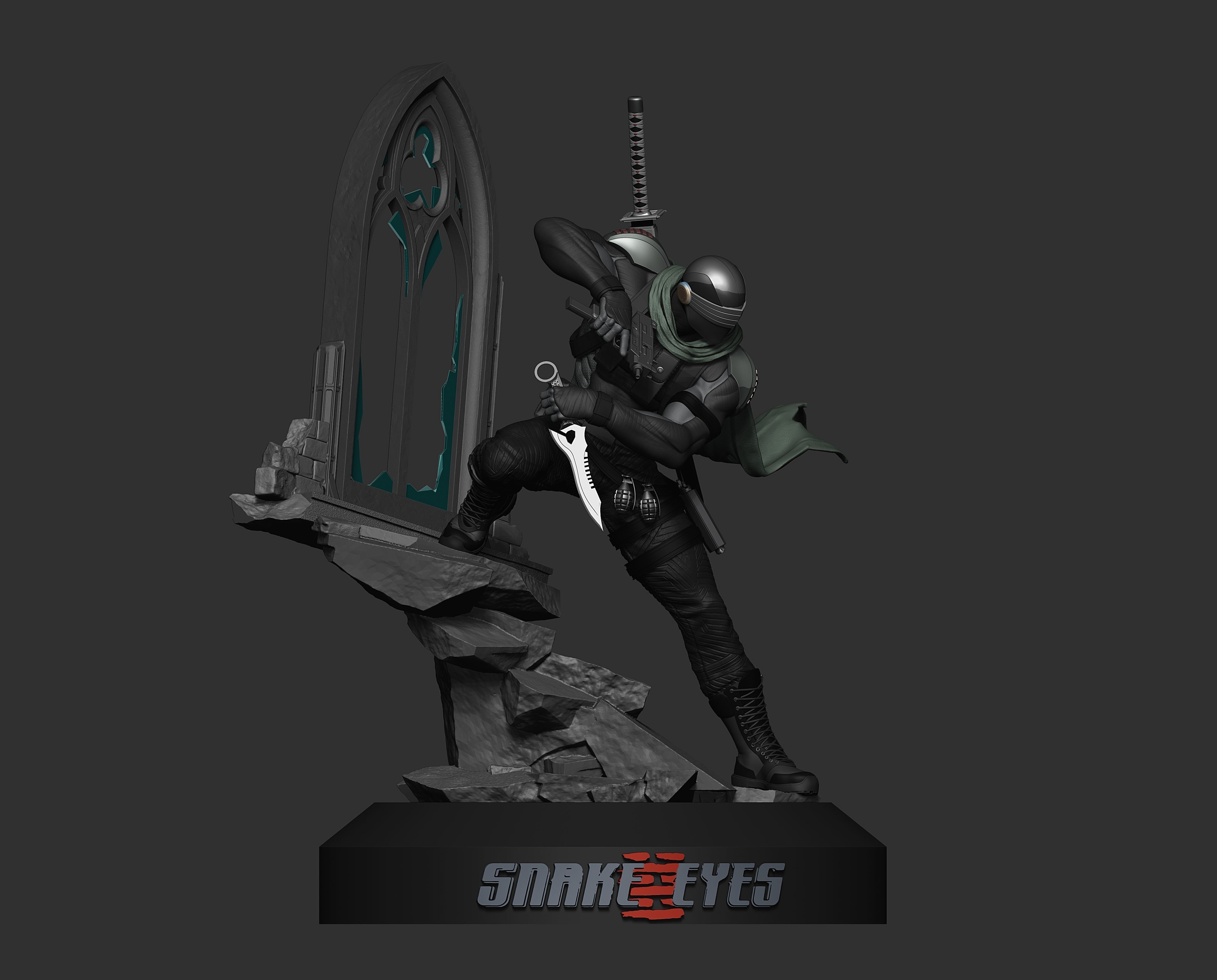 GI Joe Snake Eyes STL 3d printing collectibles 3D print model_4