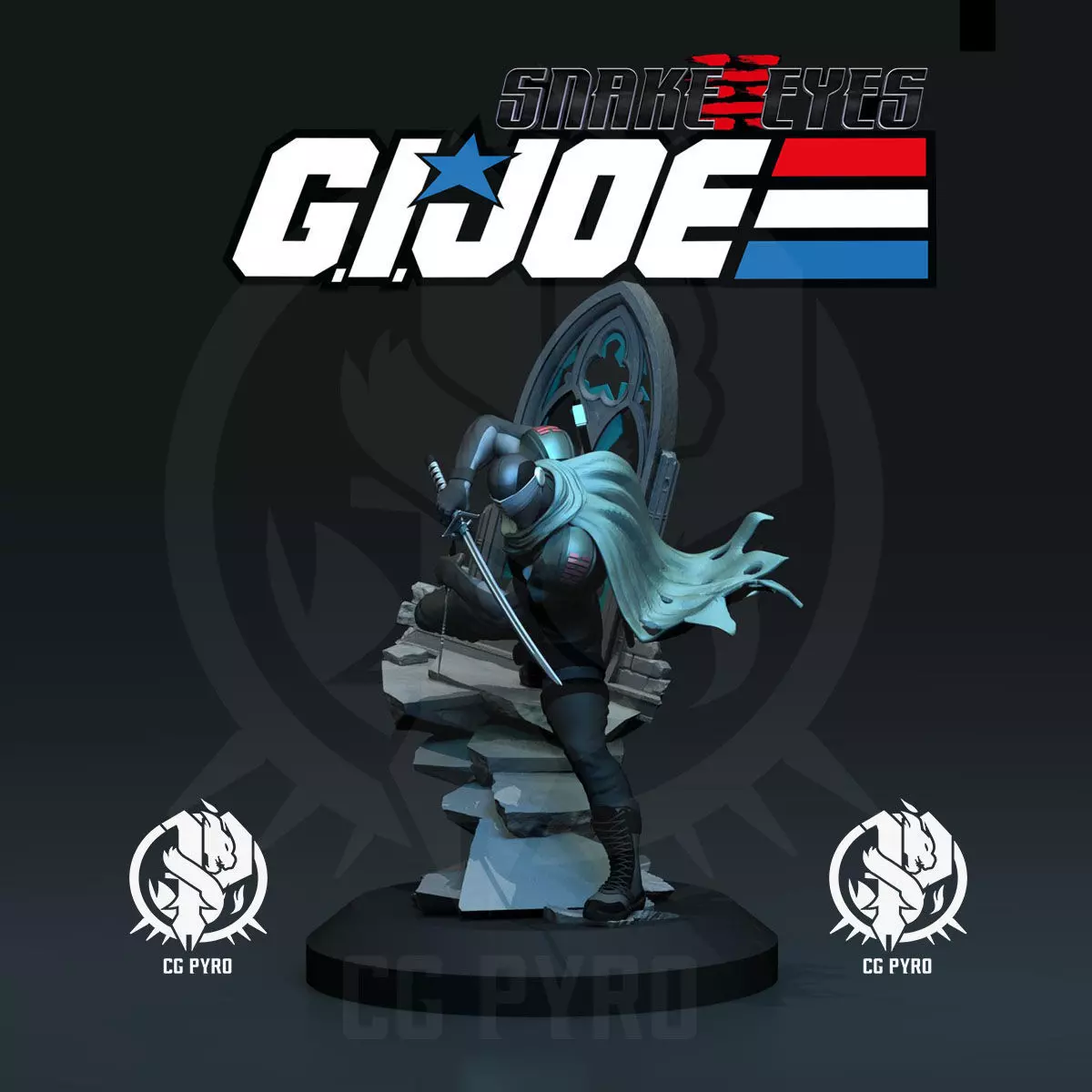 GI Joe Snake Eyes STL 3d printing collectibles 3D print model_0