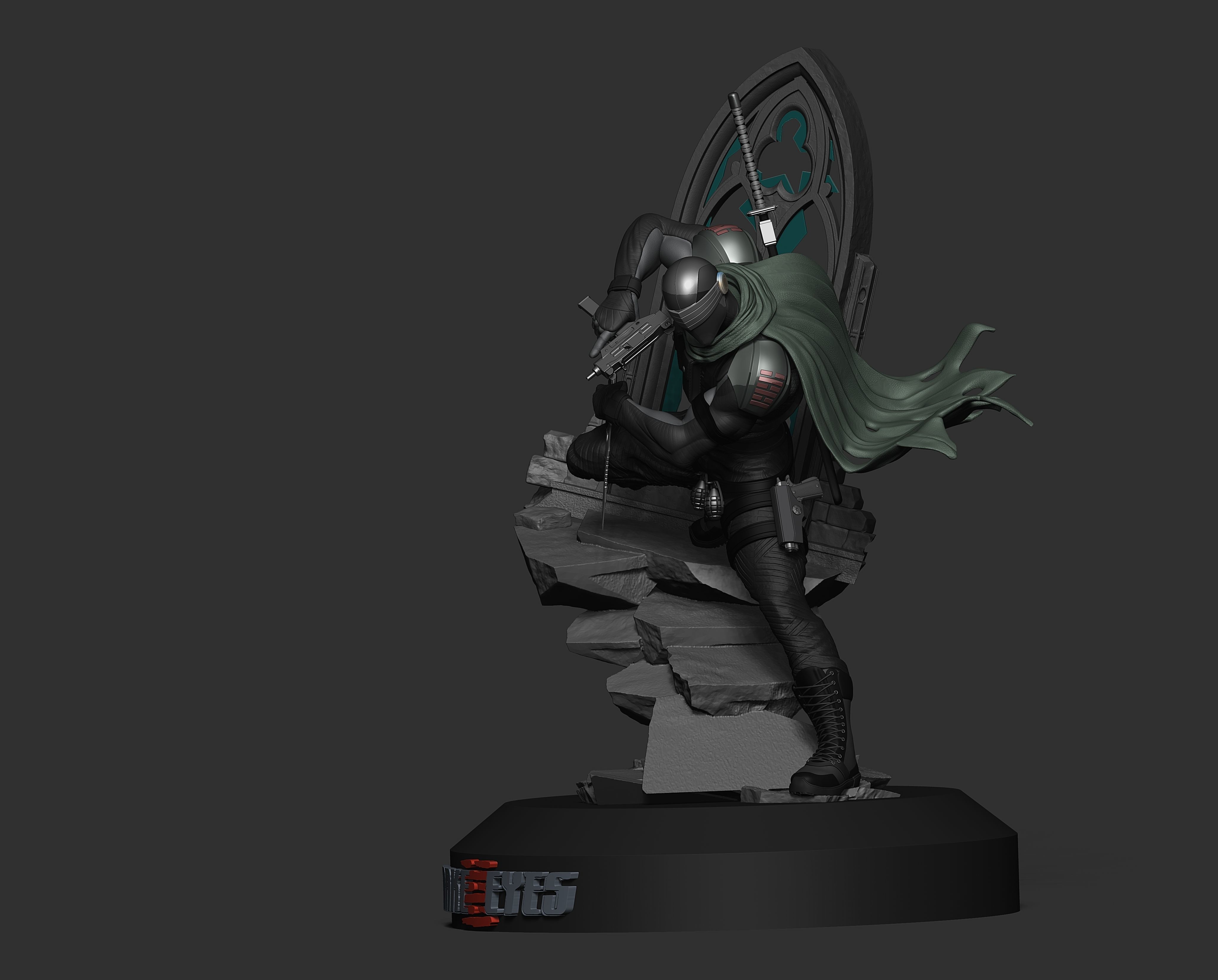 GI Joe Snake Eyes STL 3d printing collectibles 3D print model_6