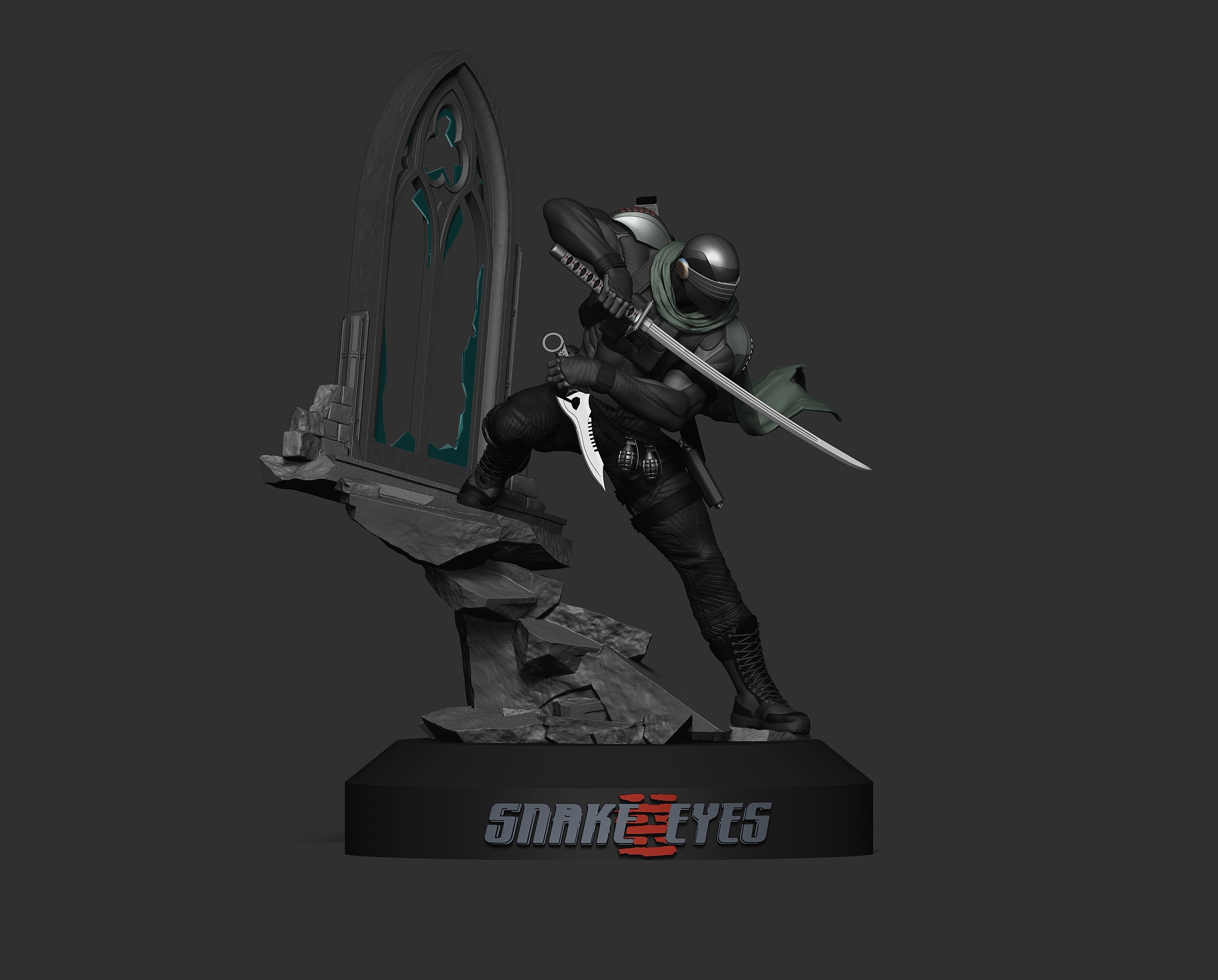 GI Joe Snake Eyes STL 3d printing collectibles 3D print model_5