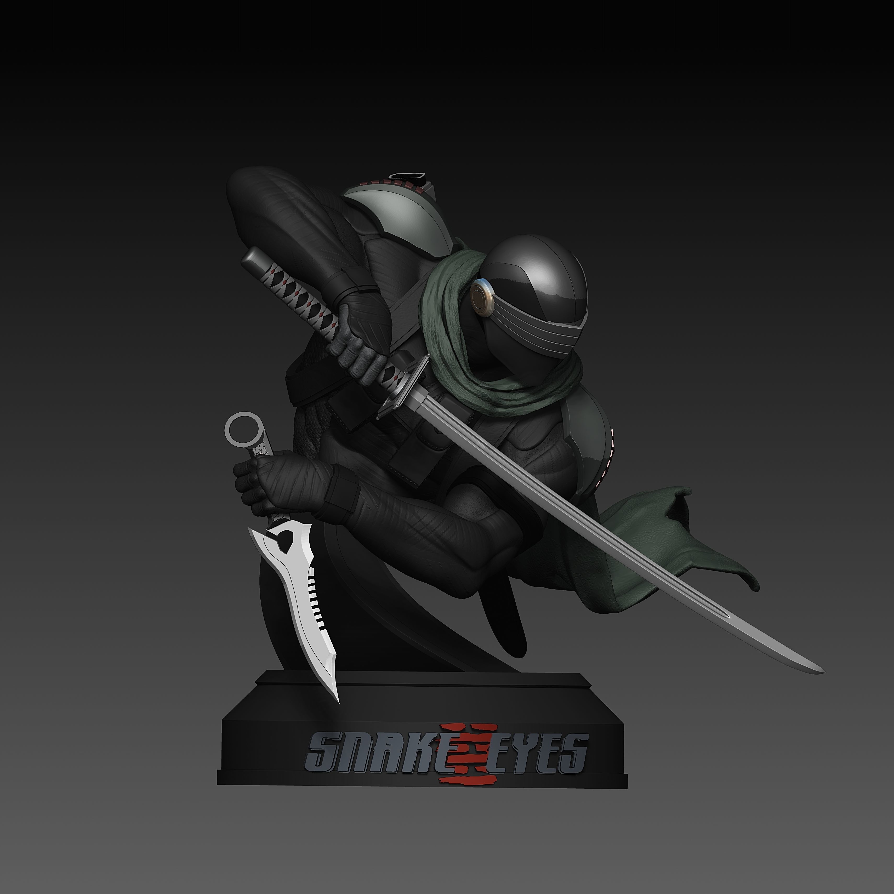 GI Joe Snake Eyes STL 3d printing collectibles 3D print model_3