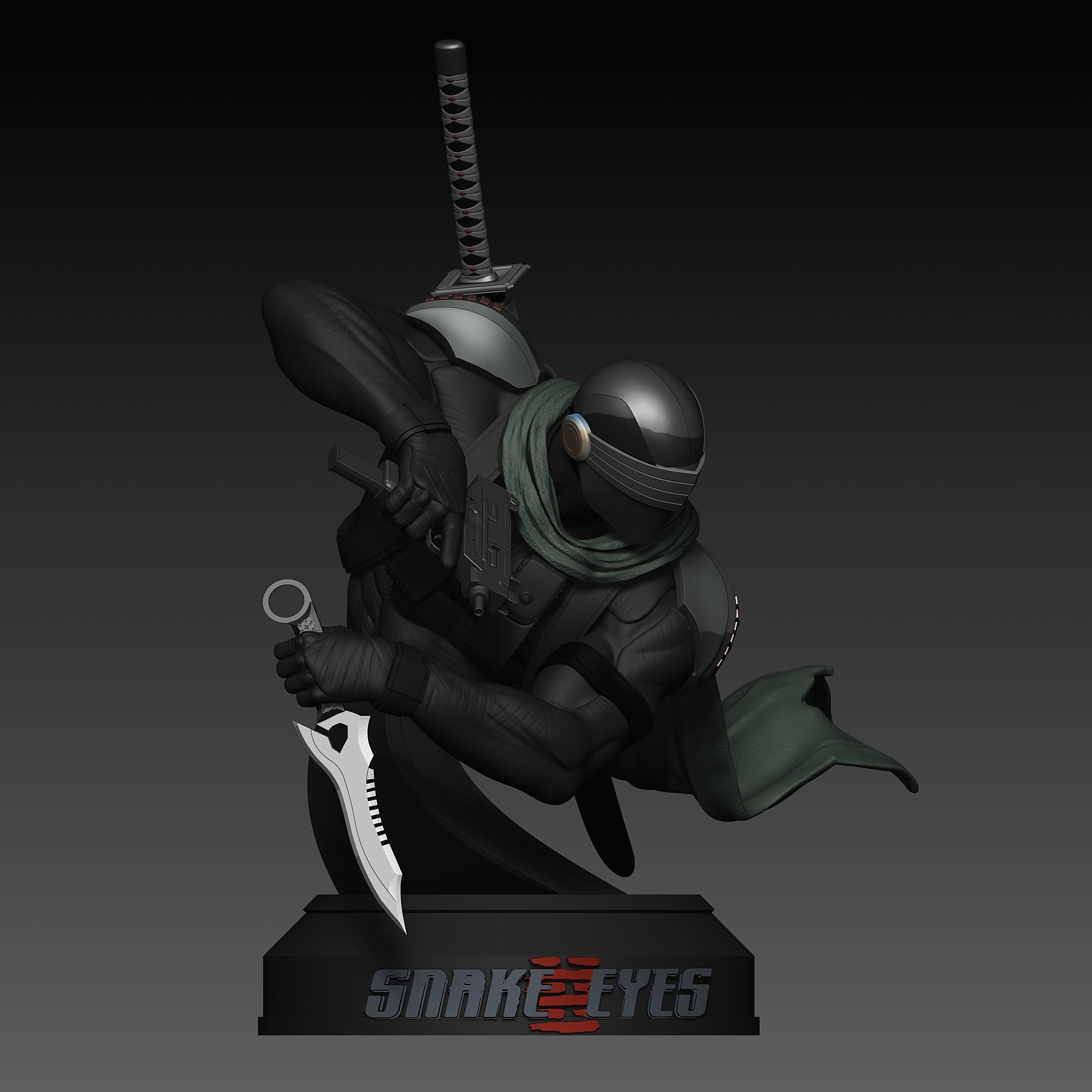 GI Joe Snake Eyes STL 3d printing collectibles 3D print model_1