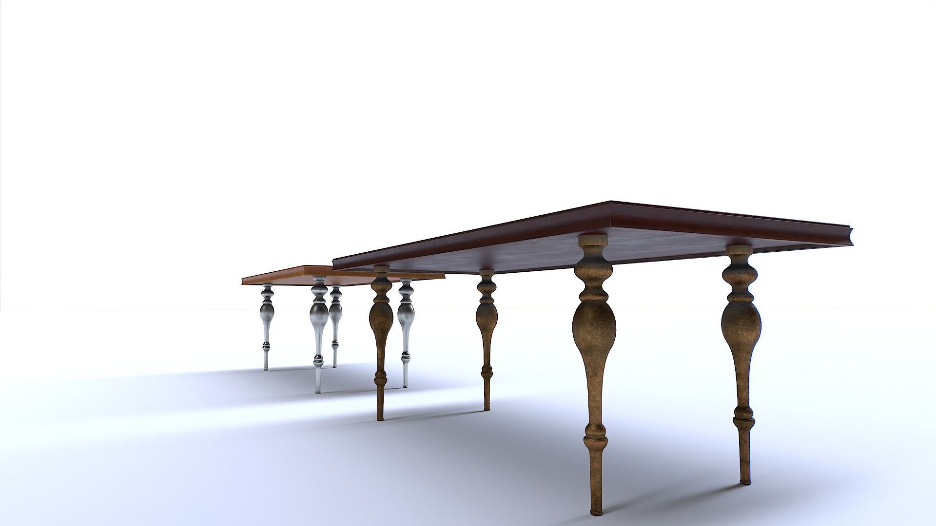 Classic Table 1 Low-poly 3D model_4
