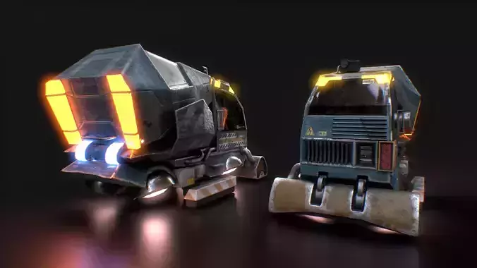 Sci Fi Dron Clean Low-poly 3D model